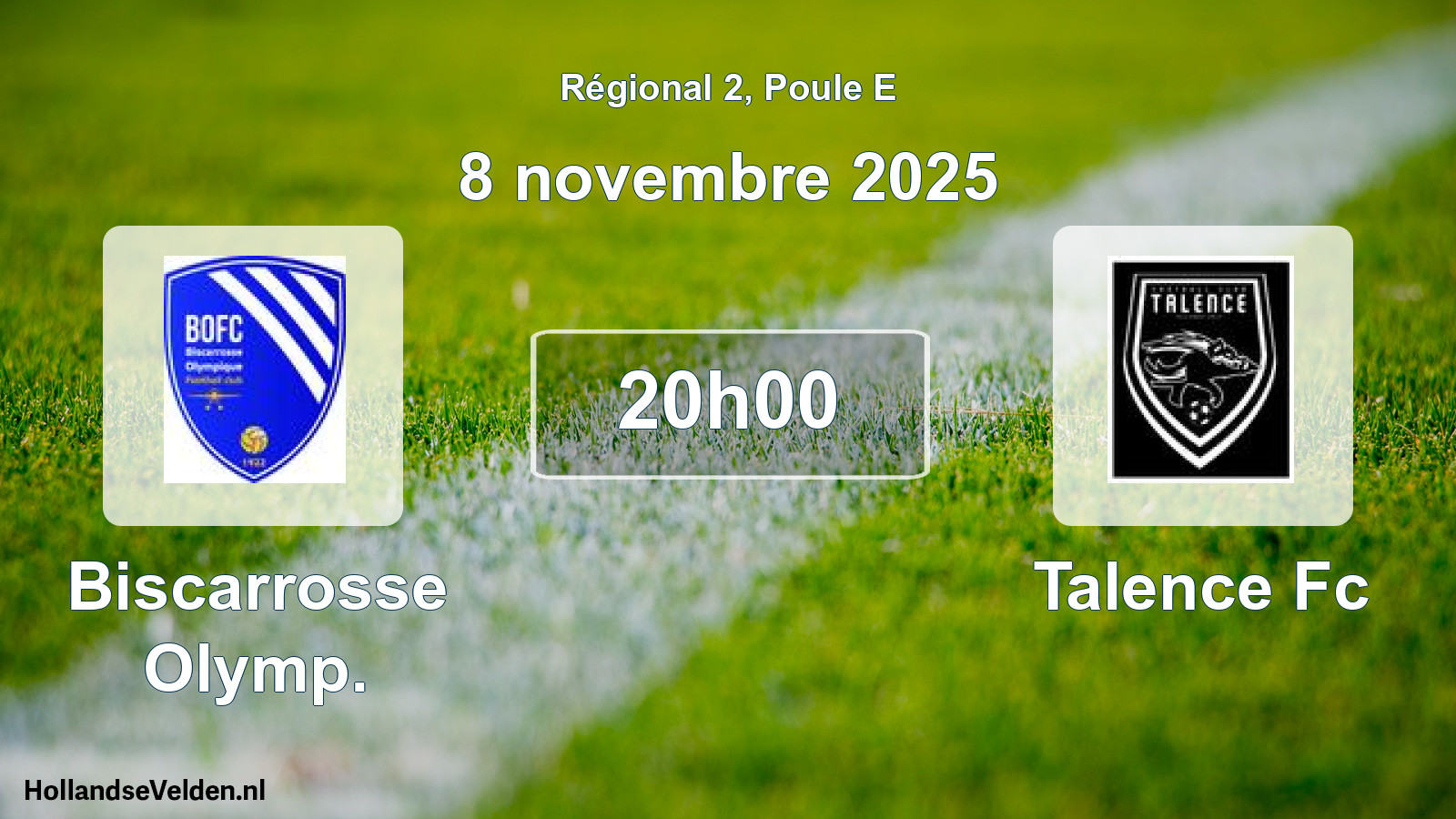 Geplande wedstrijd: Biscarrosse Olymp. - Talence Fc (8 novembre 2025)