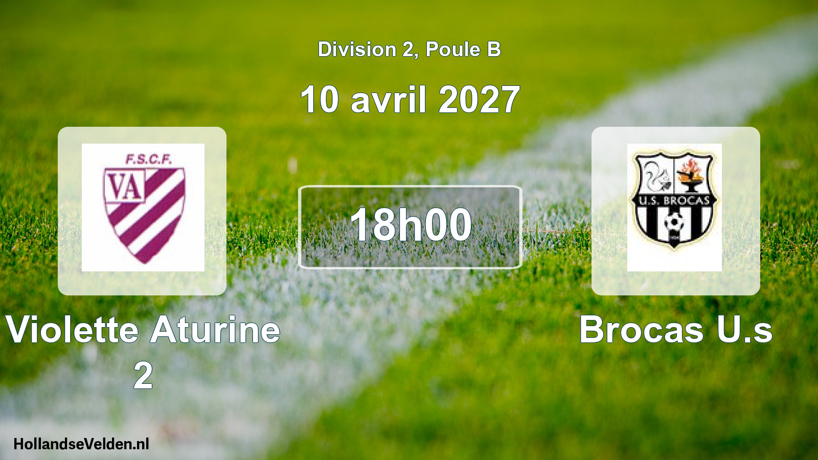 Match programmé: Violette Aturine 2 - Brocas U.s (10 avril 2027)