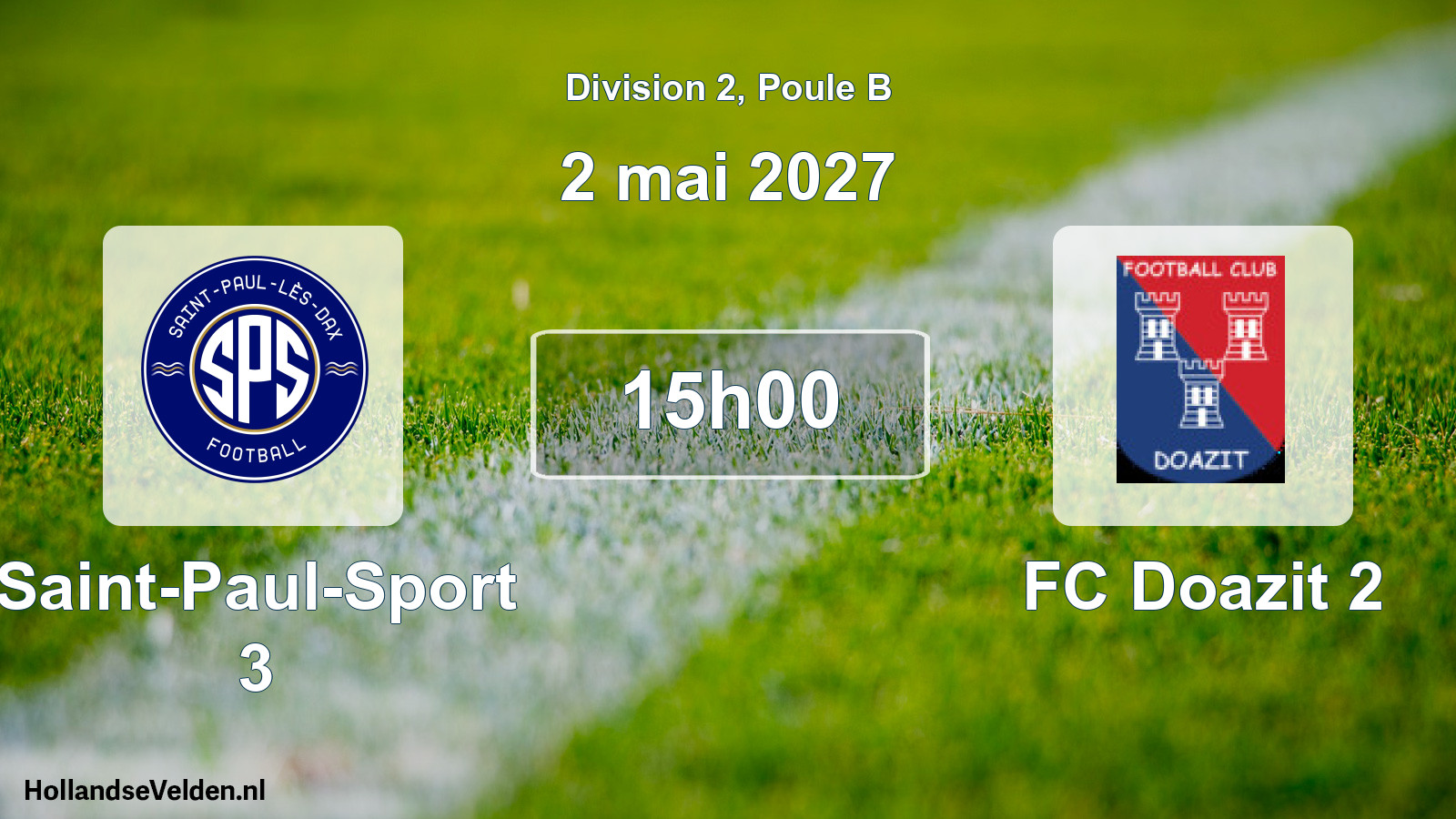 Scheduled Match: Saint-Paul-Sport 3 - FC Doazit 2 (2 May 2027)