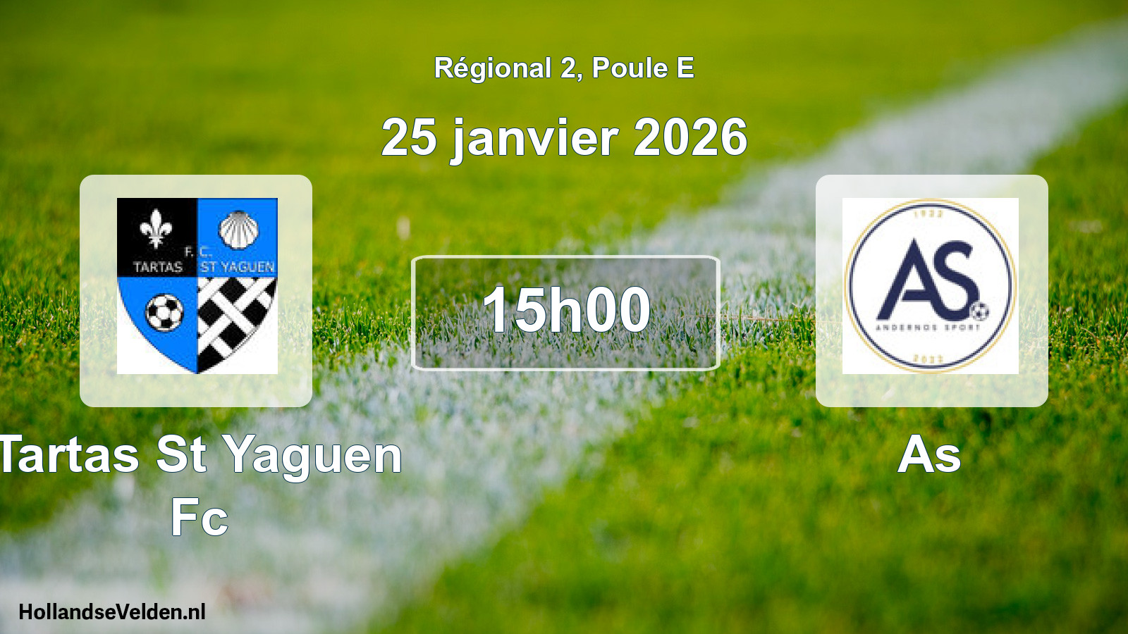 Geplande wedstrijd: Tartas St Yaguen Fc - As (25 januari 2026)