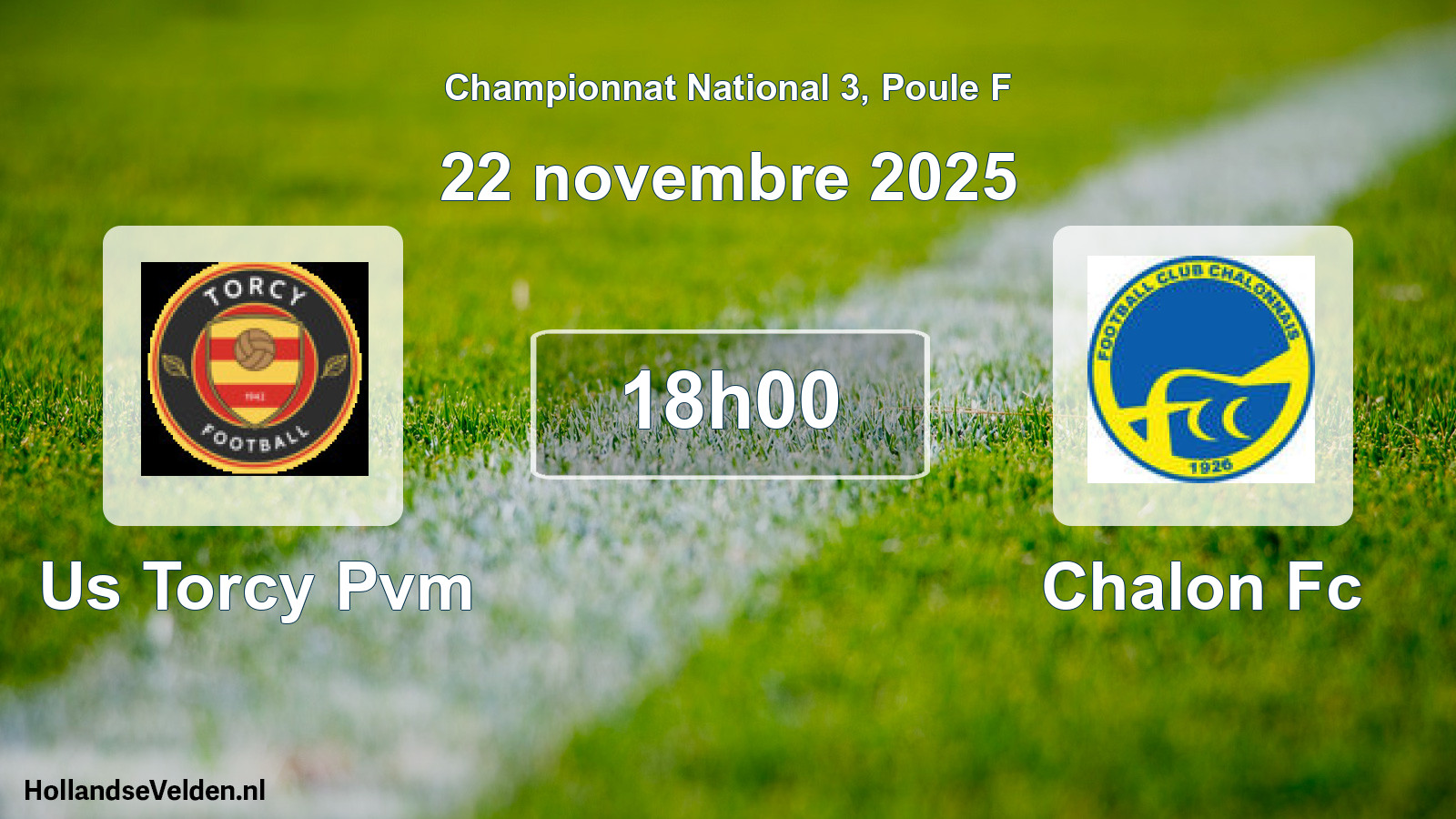 Geplande wedstrijd: Us Torcy Pvm - Chalon Fc (22 novembre 2025)