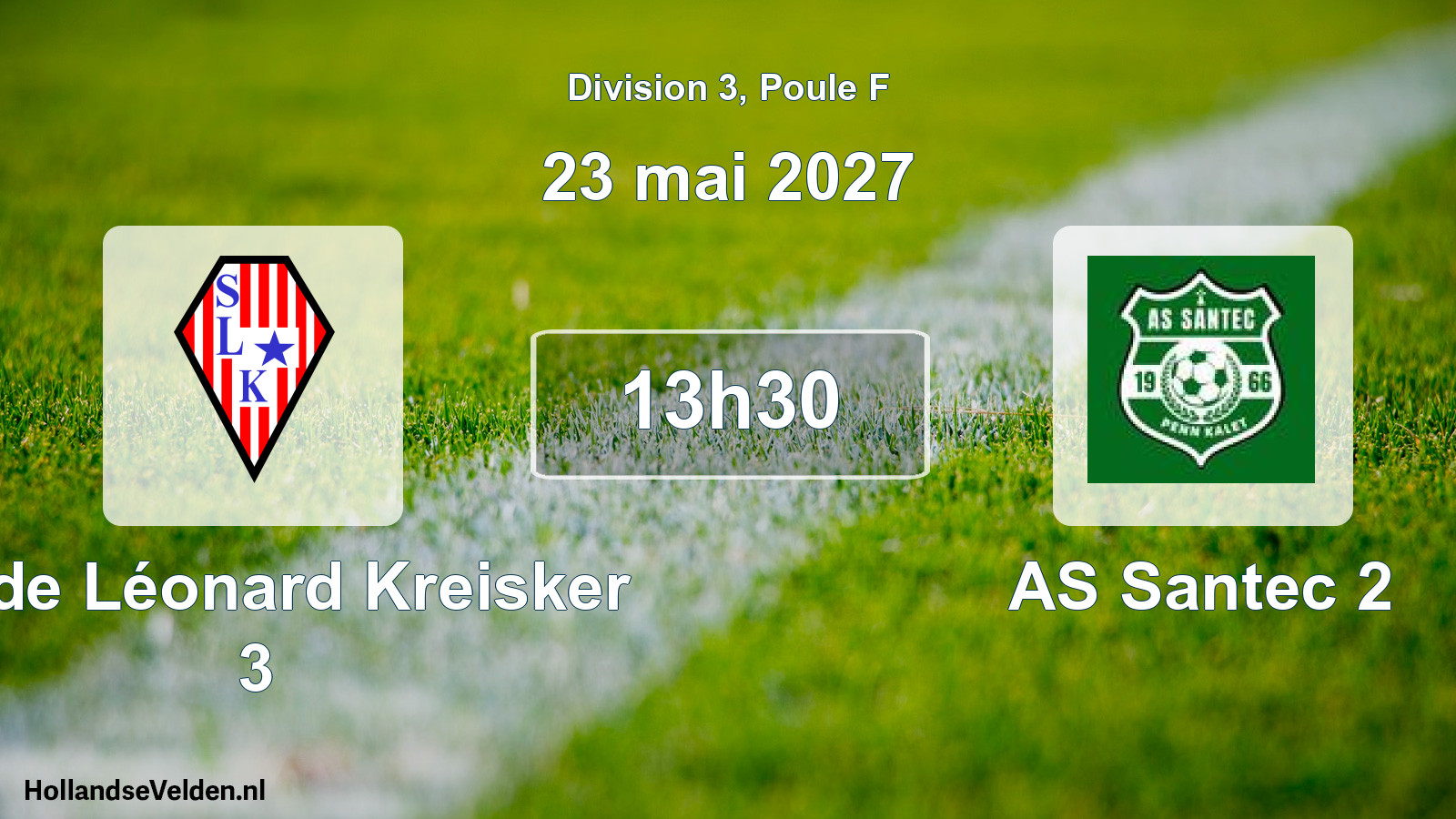 Geplande wedstrijd: Stade Léonard Kreisker 3 - AS Santec 2 (23 mei 2027)