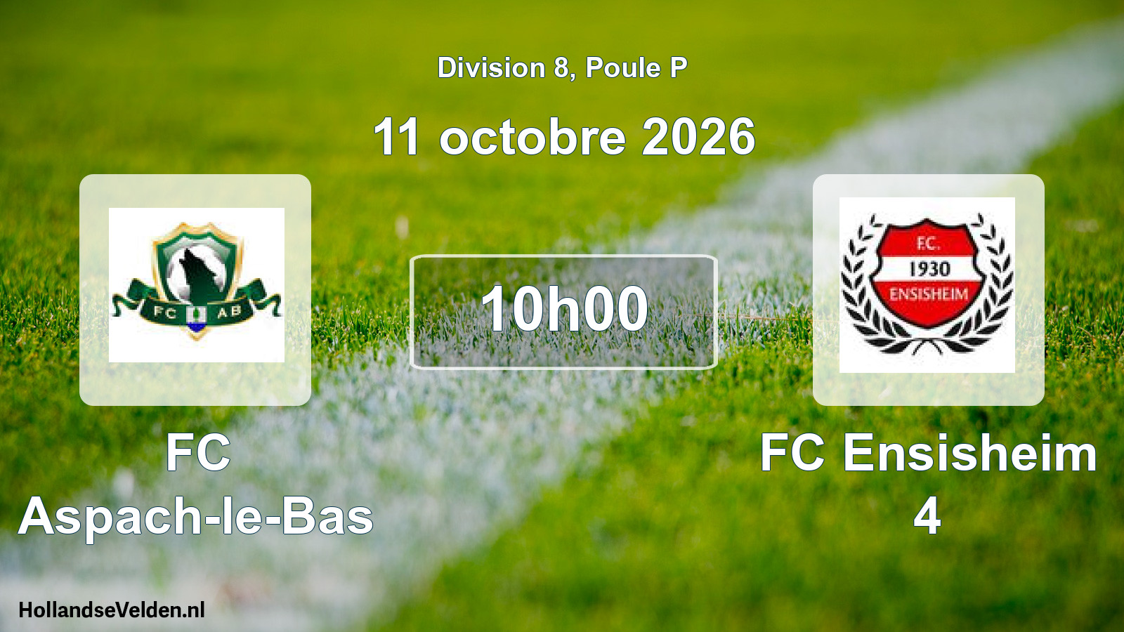 Geplande wedstrijd: FC Aspach-le-Bas - FC Ensisheim 4 (11 oktober 2026)