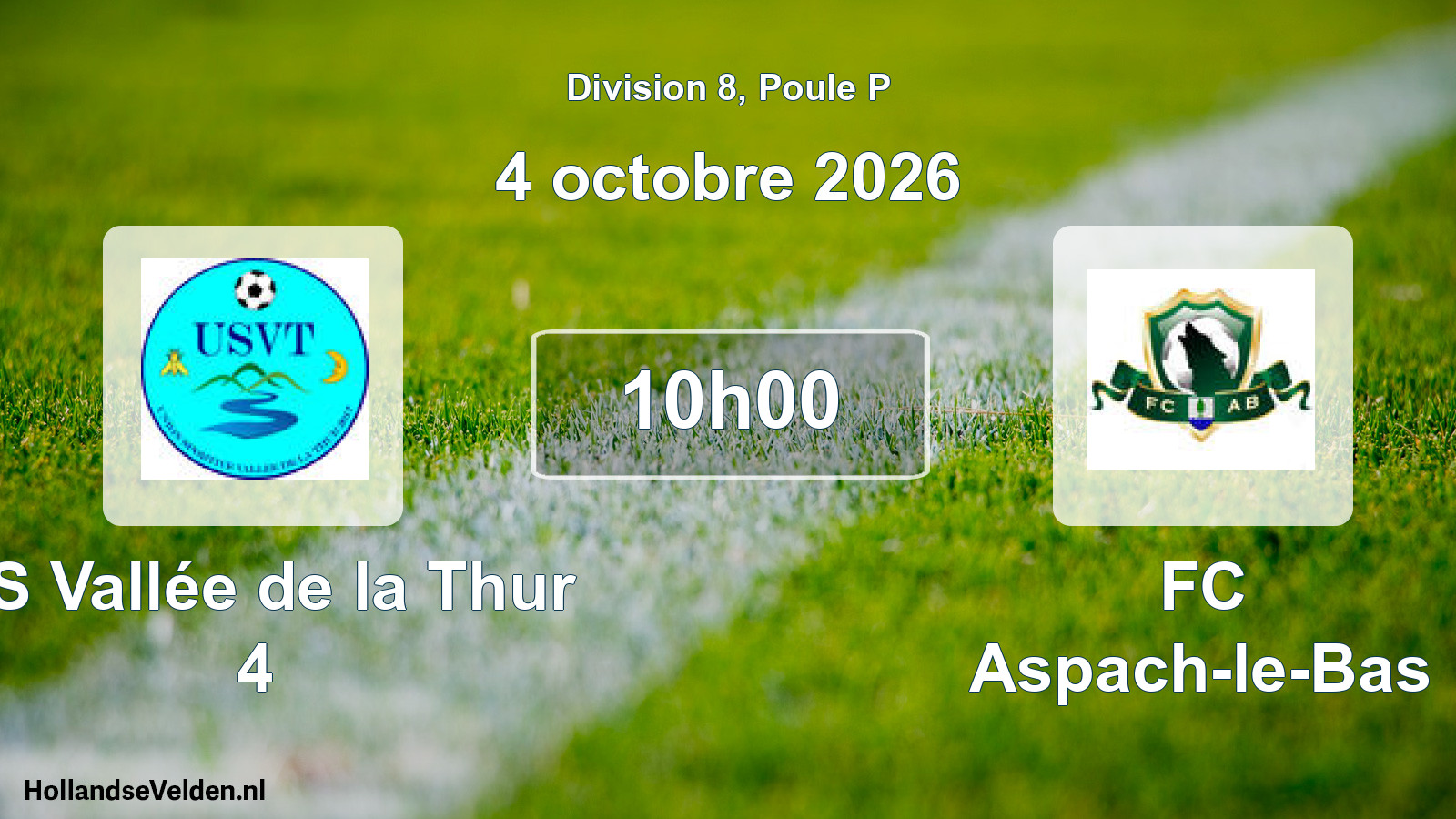 Scheduled Match: US Vallée de la Thur 4 - FC Aspach-le-Bas (4 October 2026)