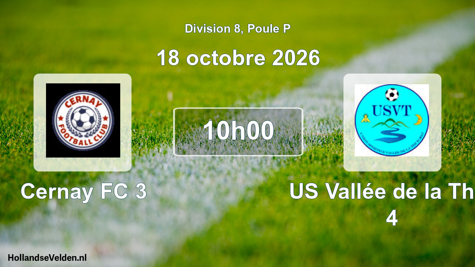 Geplande wedstrijd: Cernay FC 3 - US Vallée de la Thur 4 (18 oktober 2026)