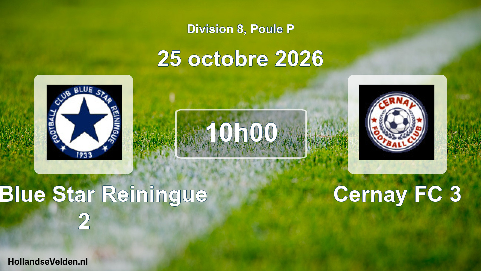 Scheduled Match: FC Blue Star Reiningue 2 - Cernay FC 3 (25 October 2026)