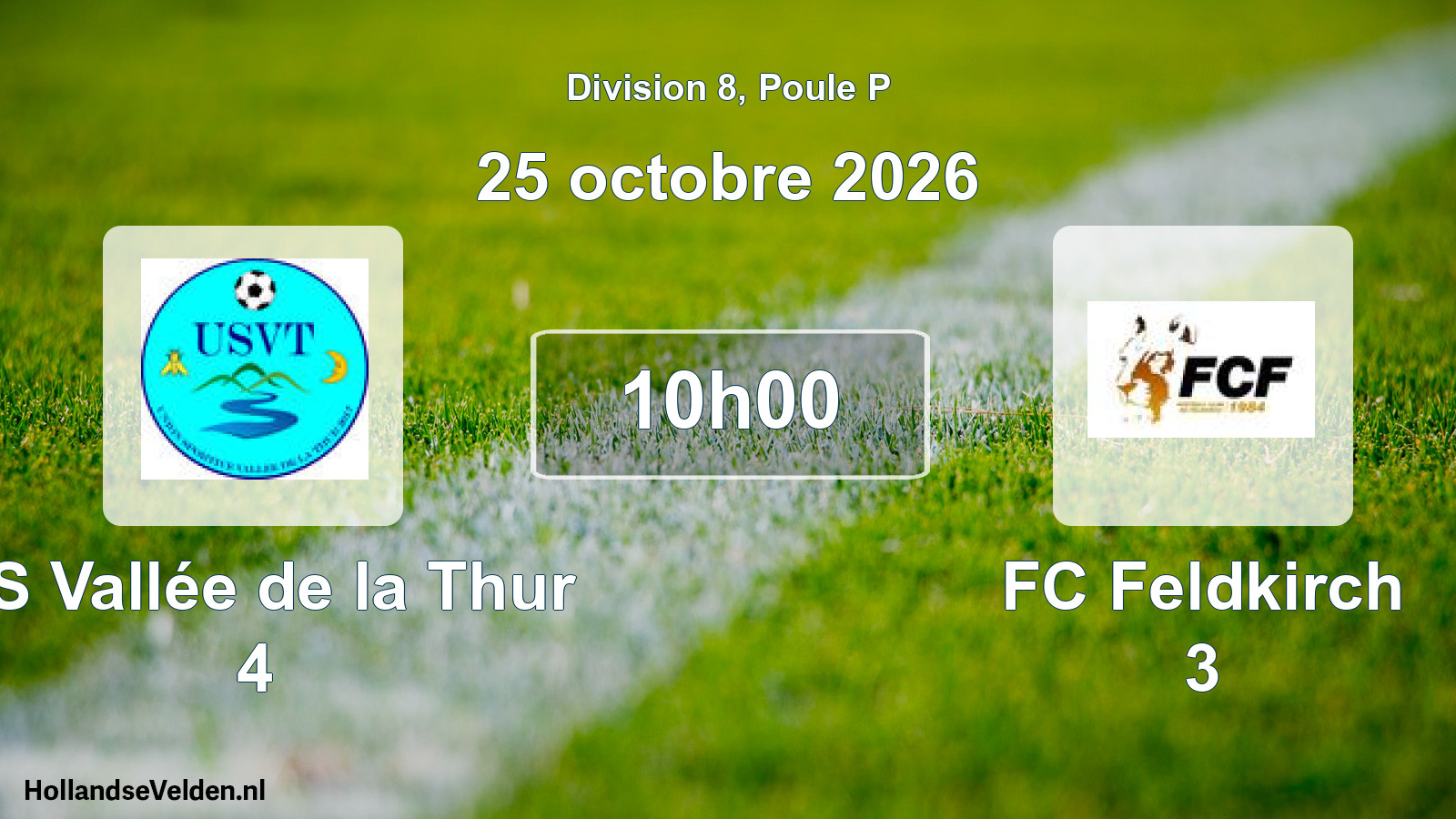 Scheduled Match: US Vallée de la Thur 4 - FC Feldkirch 3 (25 October 2026)