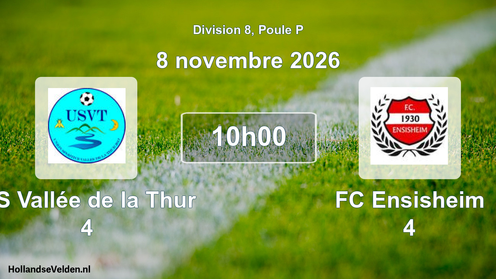 Geplande wedstrijd: US Vallée de la Thur 4 - FC Ensisheim 4 (8 november 2026)