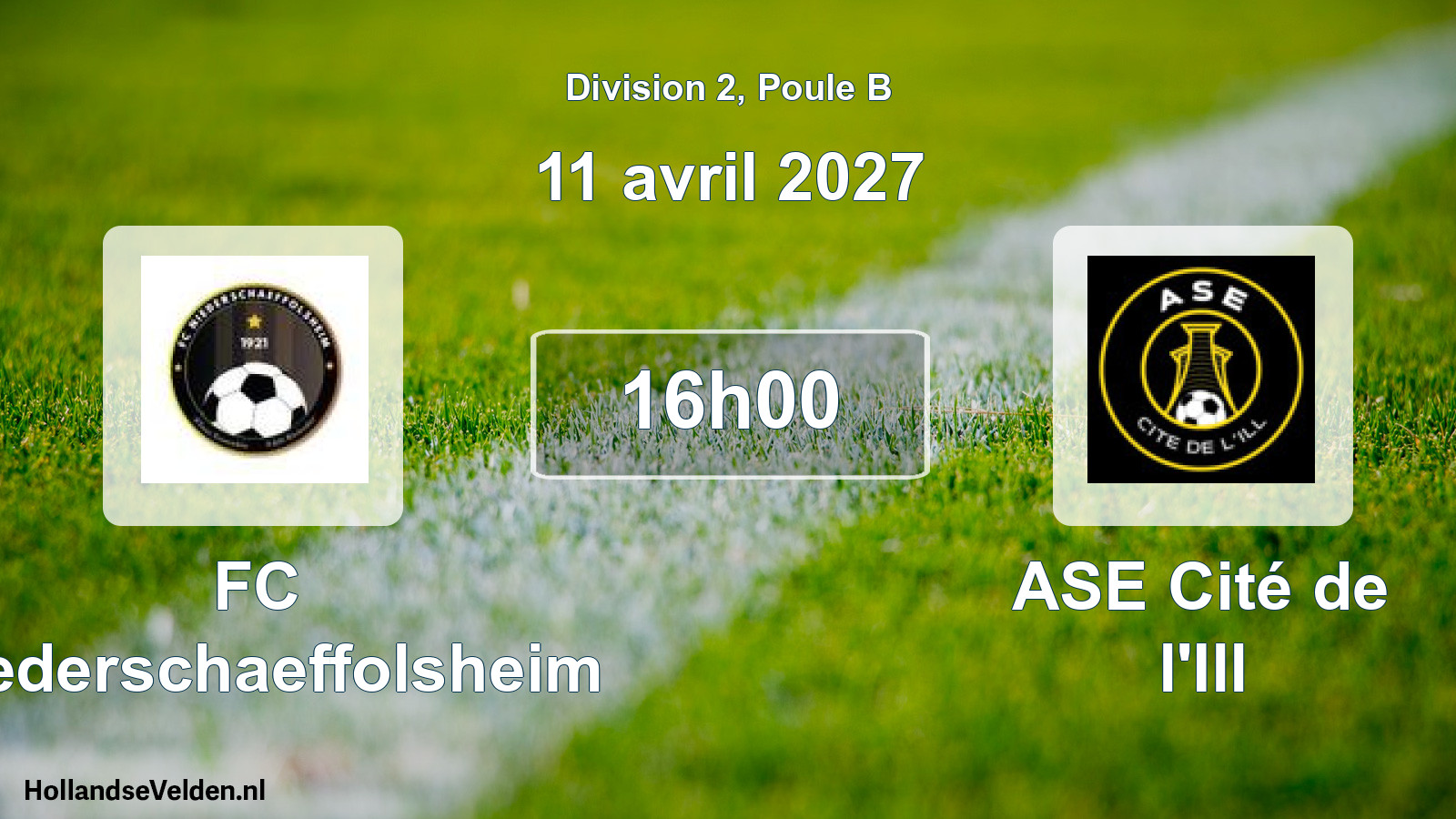 Scheduled Match: FC Niederschaeffolsheim - ASE Cité de l'Ill (11 April 2027)