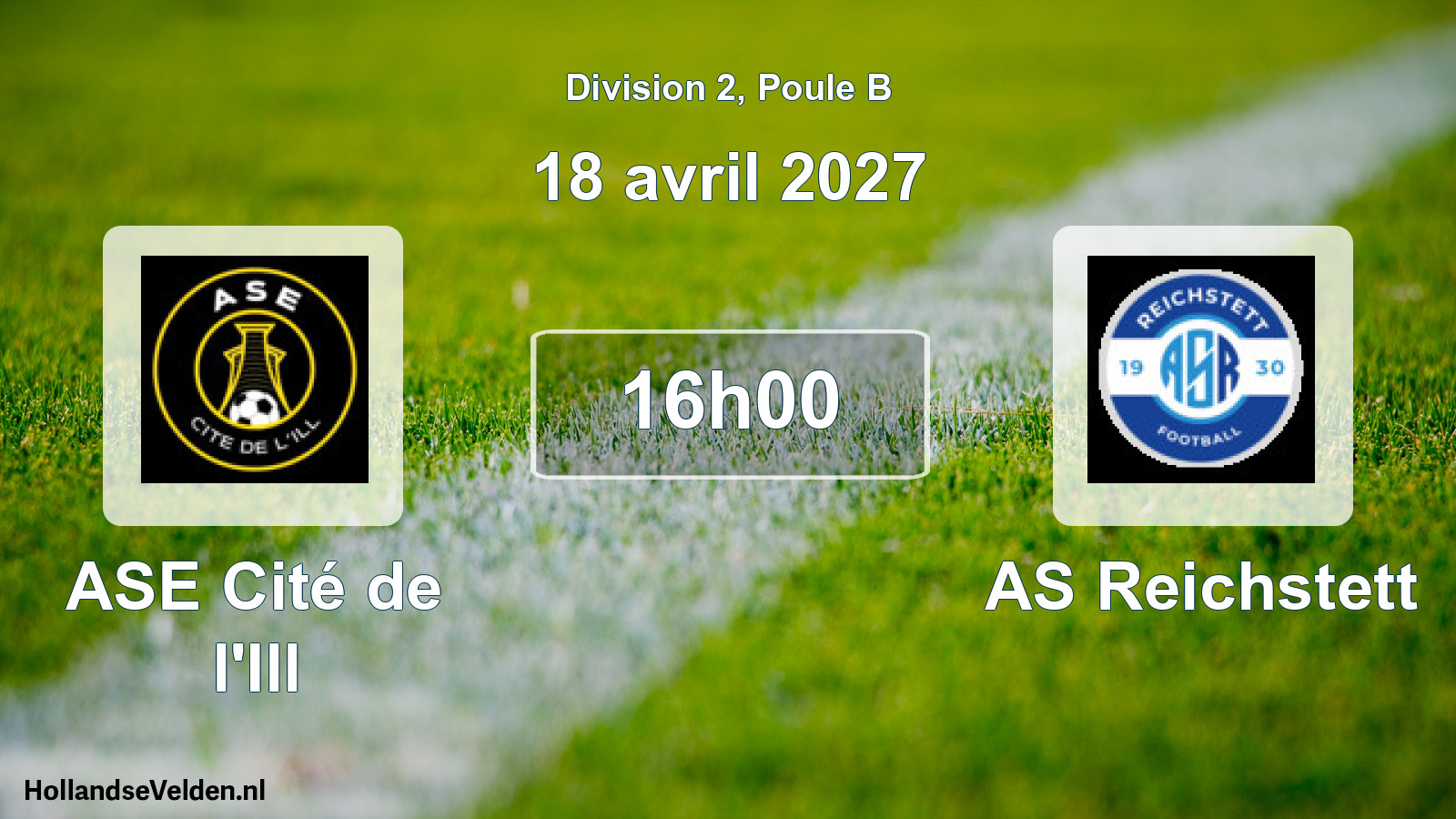 Scheduled Match: ASE Cité de l'Ill - AS Reichstett (18 April 2027)
