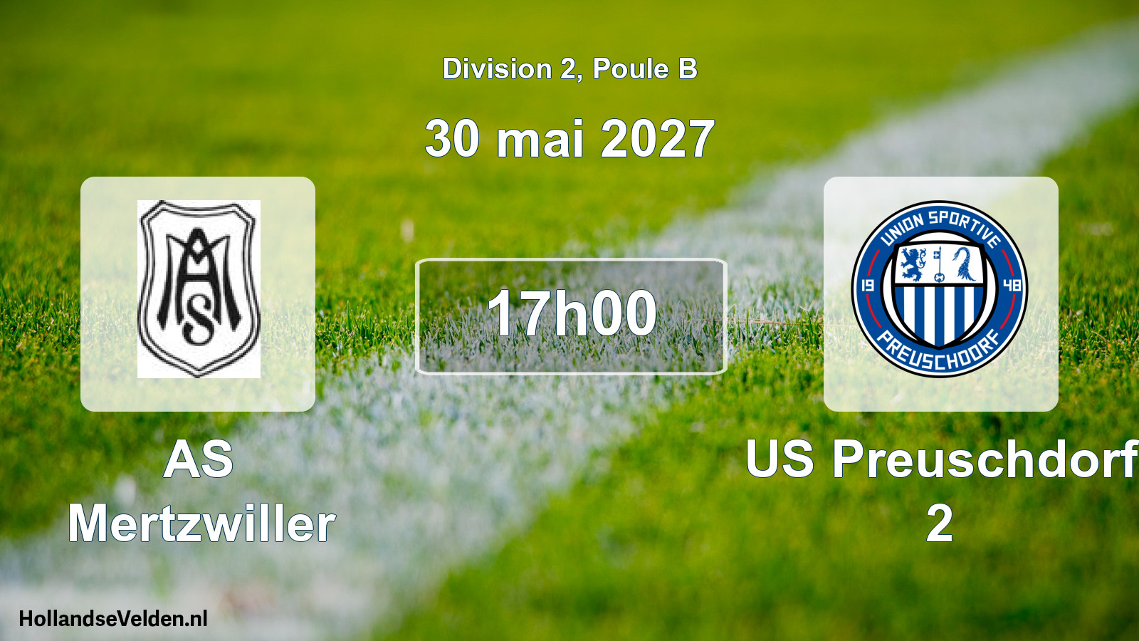 Geplande wedstrijd: AS Mertzwiller - US Preuschdorf 2 (30 mei 2027)