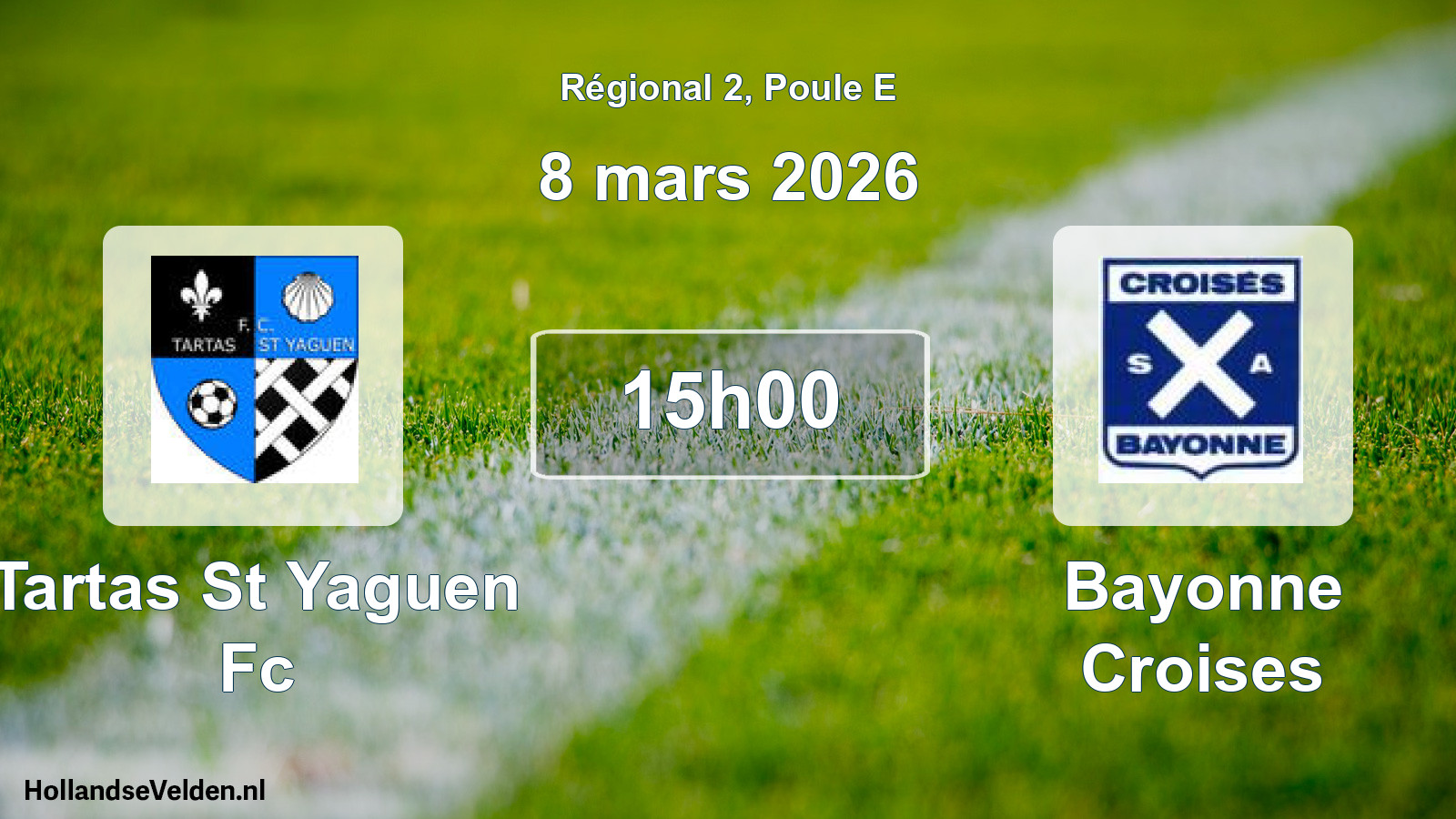 Scheduled Match: Tartas St Yaguen Fc - Bayonne Croises (8 March 2026)