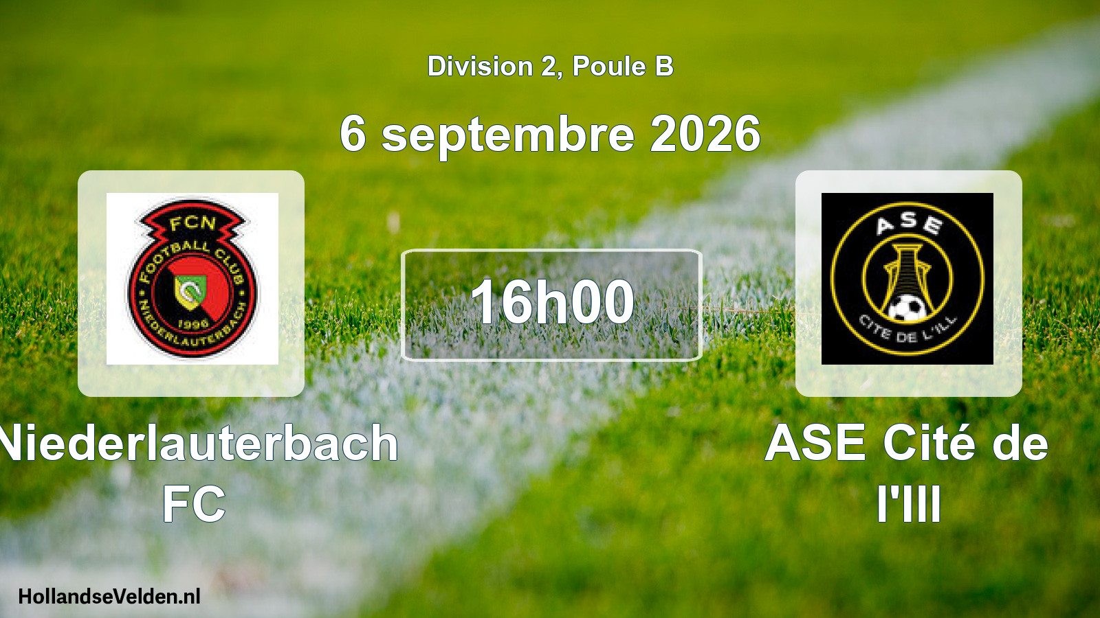 Scheduled Match: Niederlauterbach FC - ASE Cité de l'Ill (6 September 2026)
