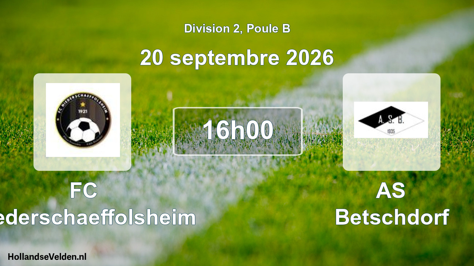 Scheduled Match: FC Niederschaeffolsheim - AS Betschdorf (20 September 2026)