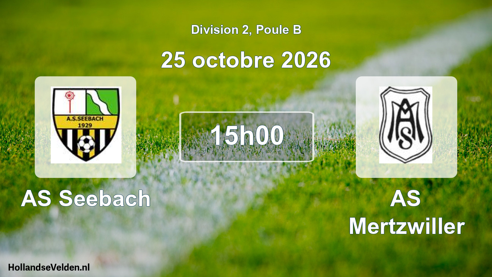 Scheduled Match: AS Seebach - AS Mertzwiller (25 October 2026)