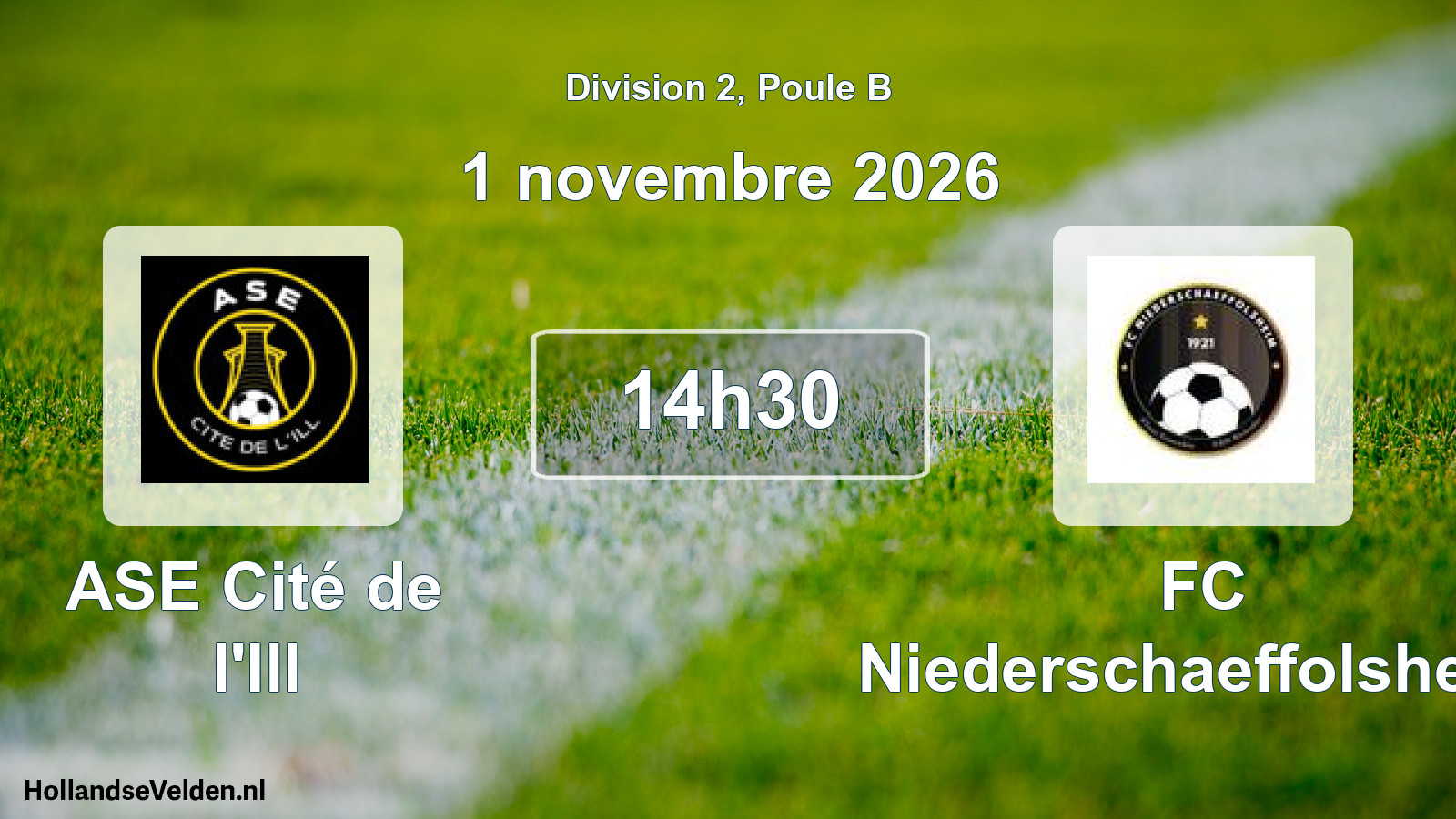 Scheduled Match: ASE Cité de l'Ill - FC Niederschaeffolsheim (1 November 2026)