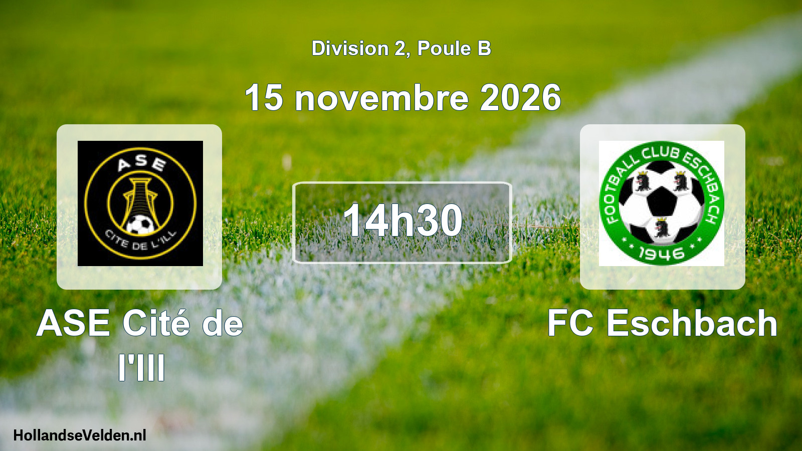Scheduled Match: ASE Cité de l'Ill - FC Eschbach (15 November 2026)