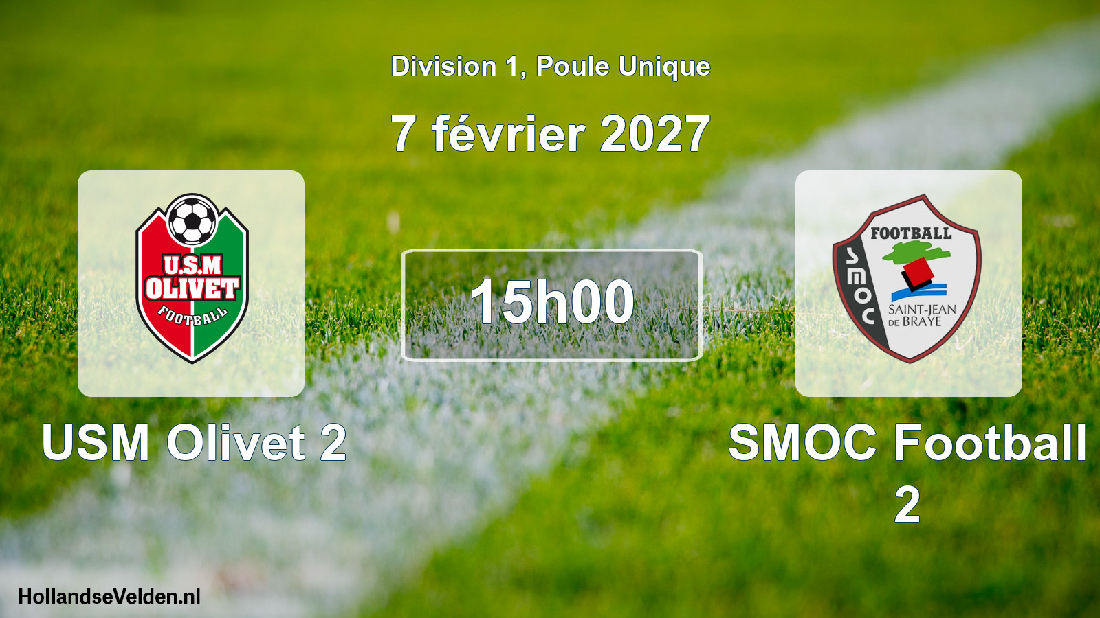 Scheduled Match: USM Olivet 2 - SMOC Football 2 (7 February 2027)
