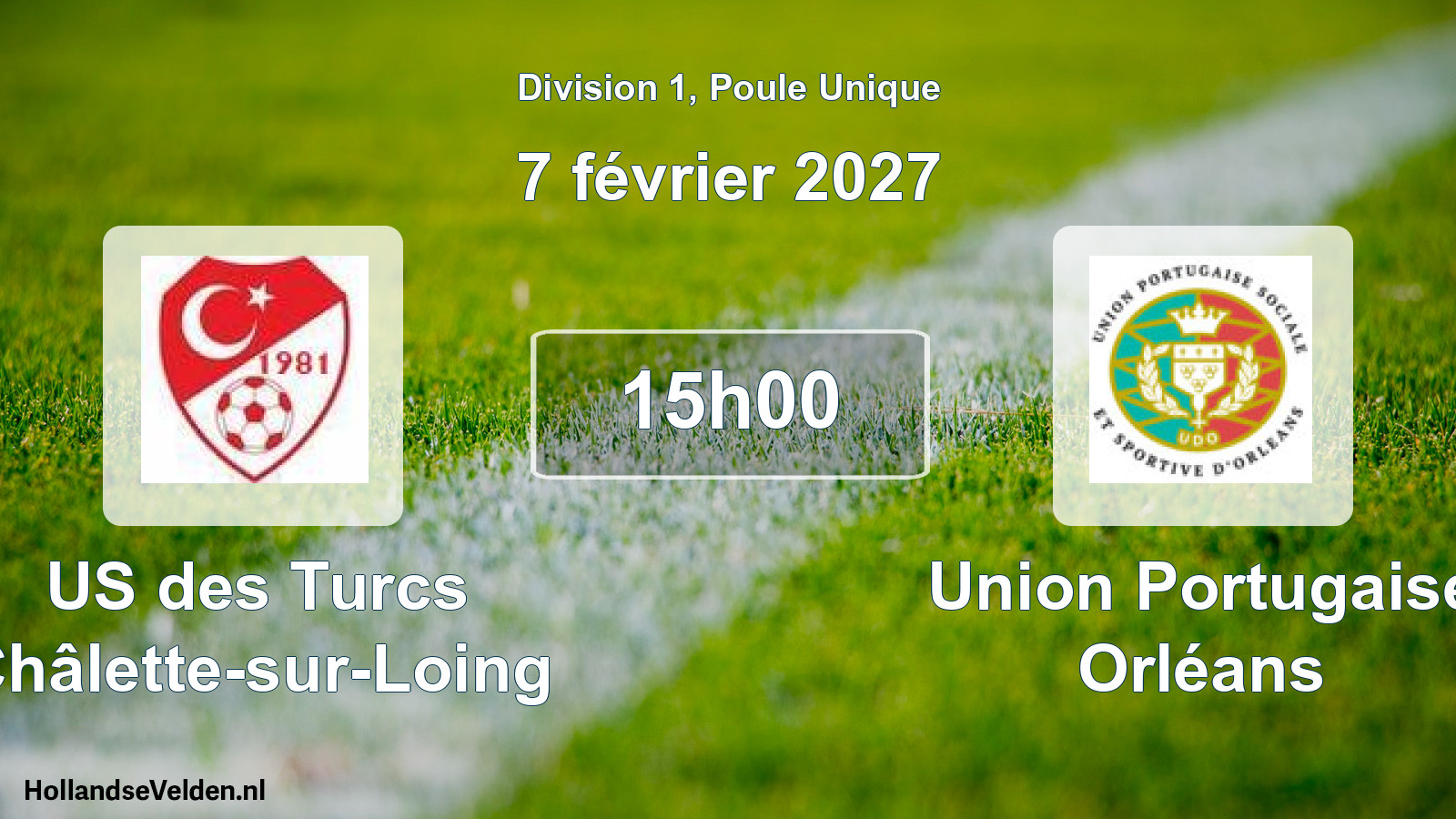 Scheduled Match: US des Turcs Châlette-sur-Loing - Union Portugaise Orléans (7 February 2027)