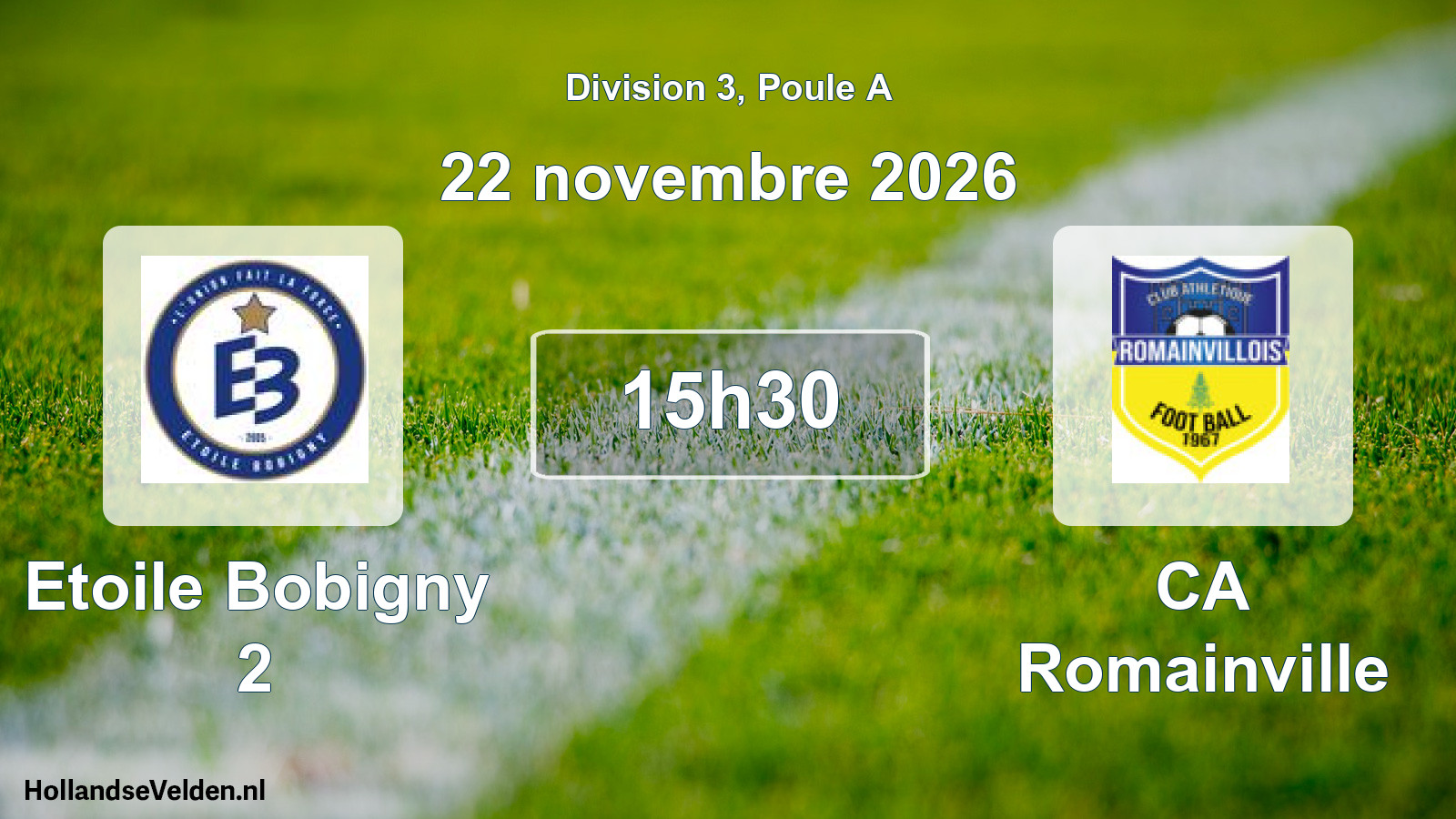 Scheduled Match: Etoile Bobigny 2 - CA Romainville (22 November 2026)