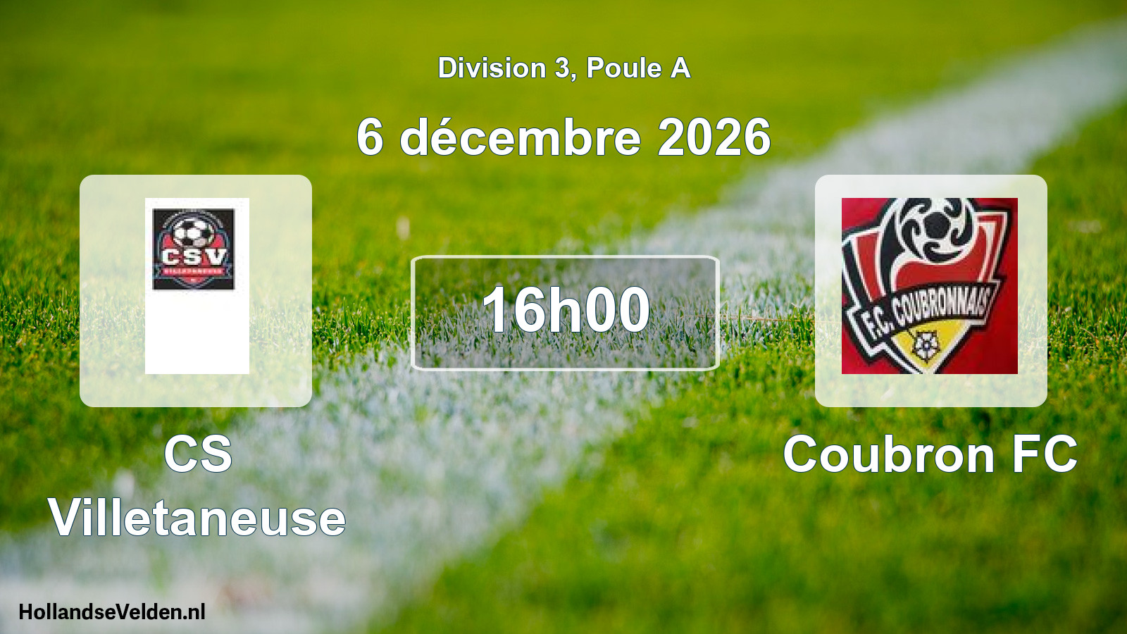 Scheduled Match: CS Villetaneuse - Coubron FC (6 December 2026)