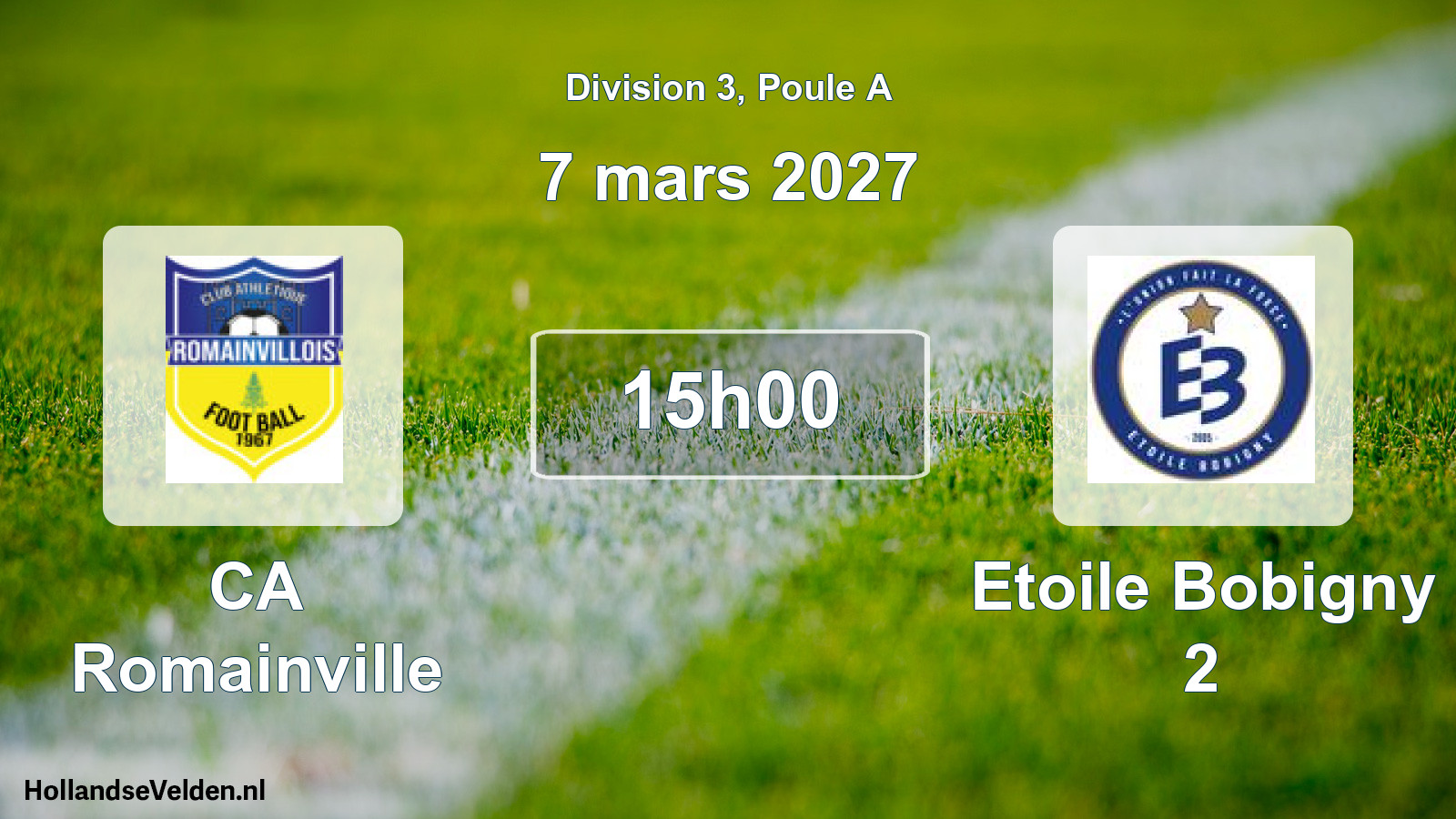 Scheduled Match: CA Romainville - Etoile Bobigny 2 (7 March 2027)