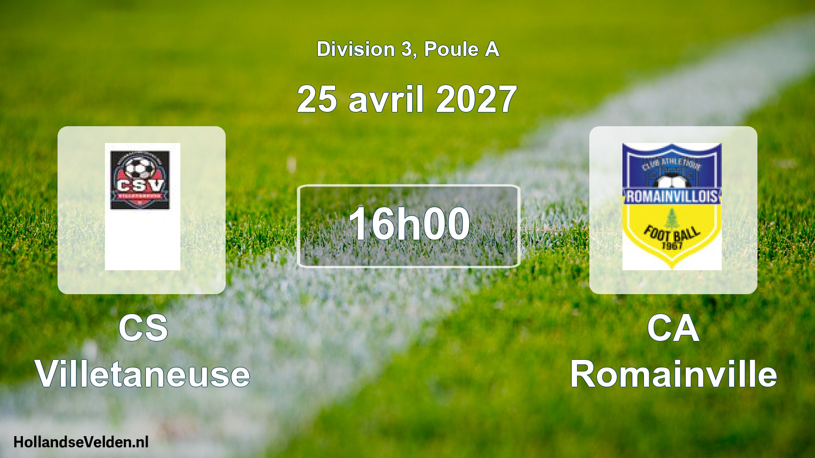 Scheduled Match: CS Villetaneuse - CA Romainville (25 April 2027)