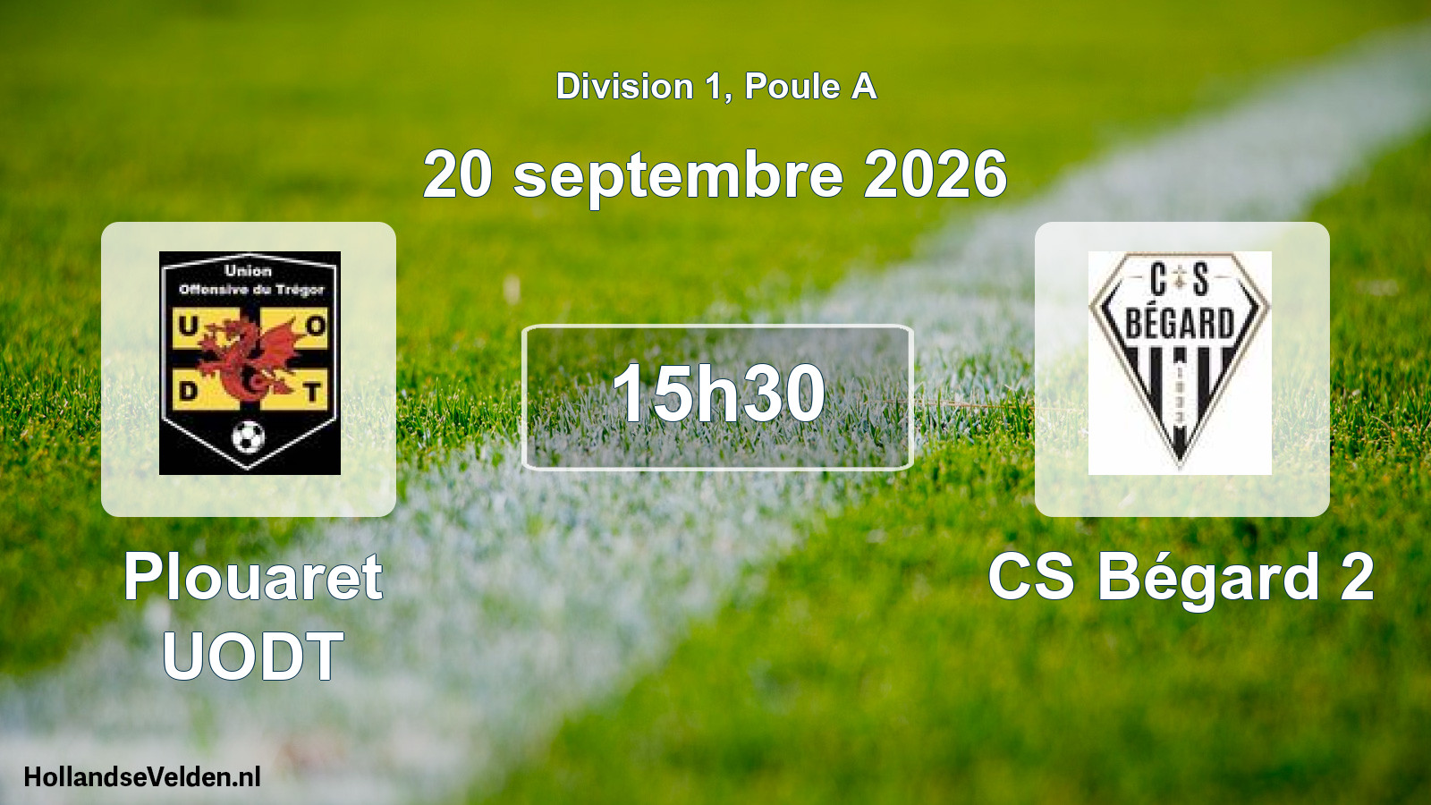 Match programmé: Plouaret UODT - CS Bégard 2 (20 septembre 2026)