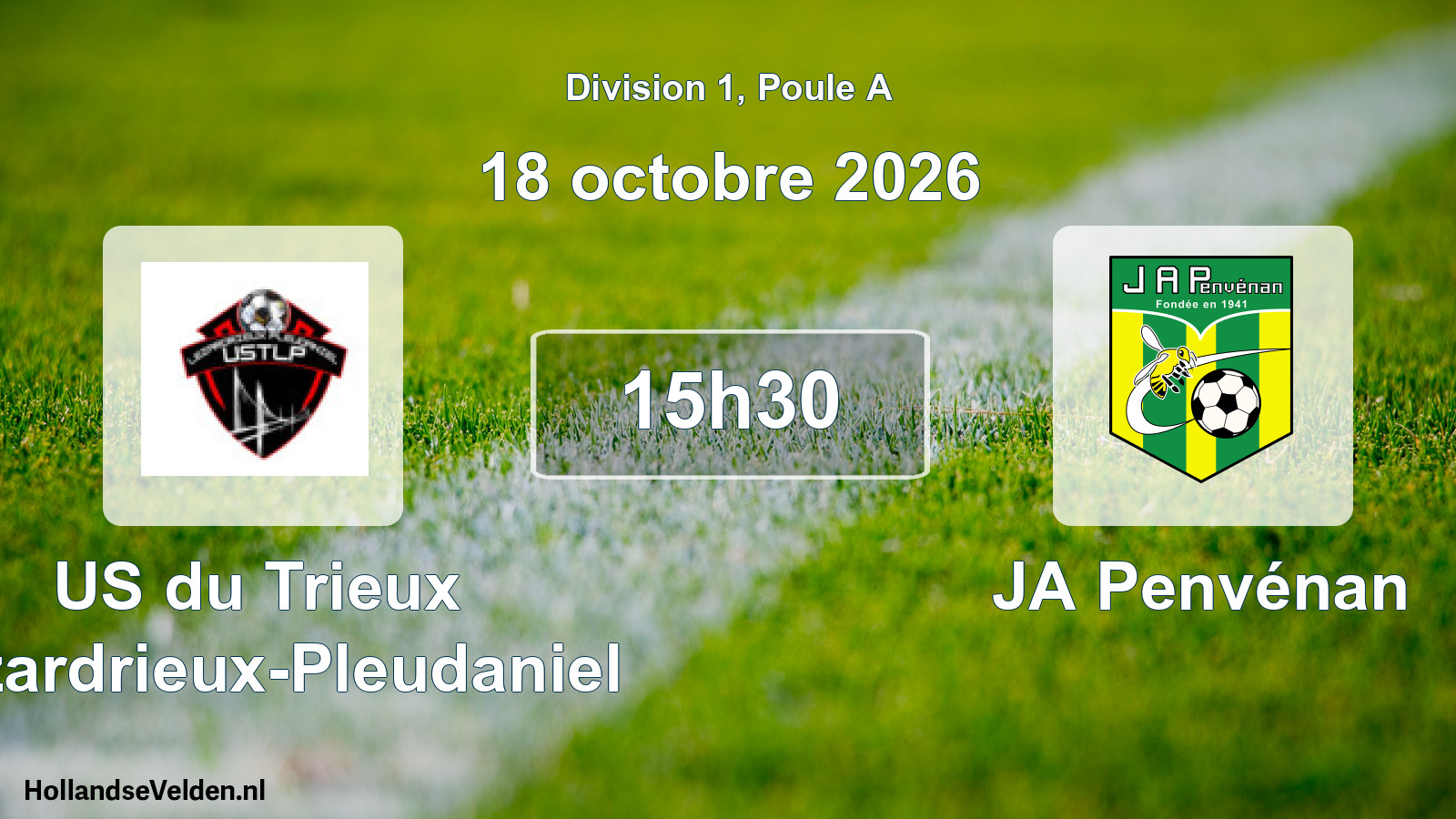 Match programmé: US du Trieux Lézardrieux-Pleudaniel - JA Penvénan (18 octobre 2026)