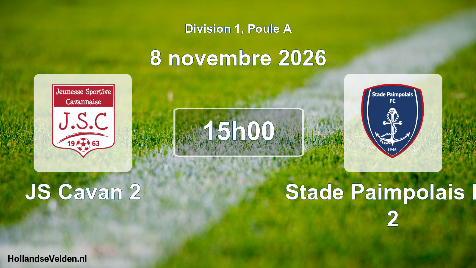 Match programmé: JS Cavan 2 - Stade Paimpolais FC 2 (8 novembre 2026)