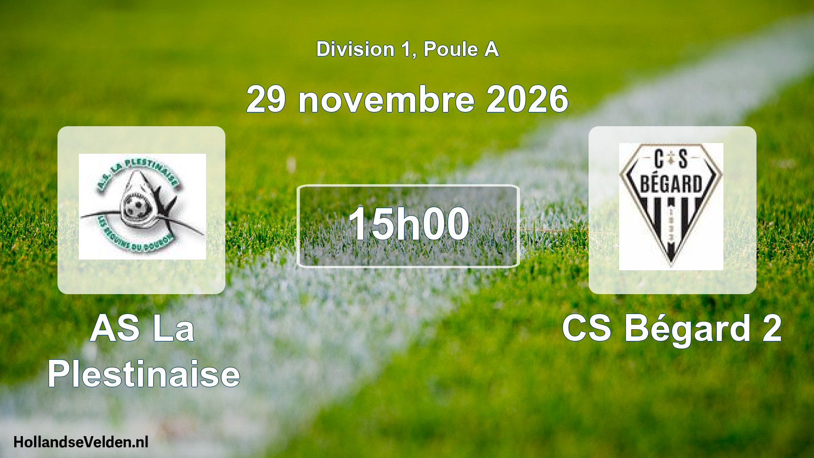 Match programmé: AS La Plestinaise - CS Bégard 2 (29 novembre 2026)
