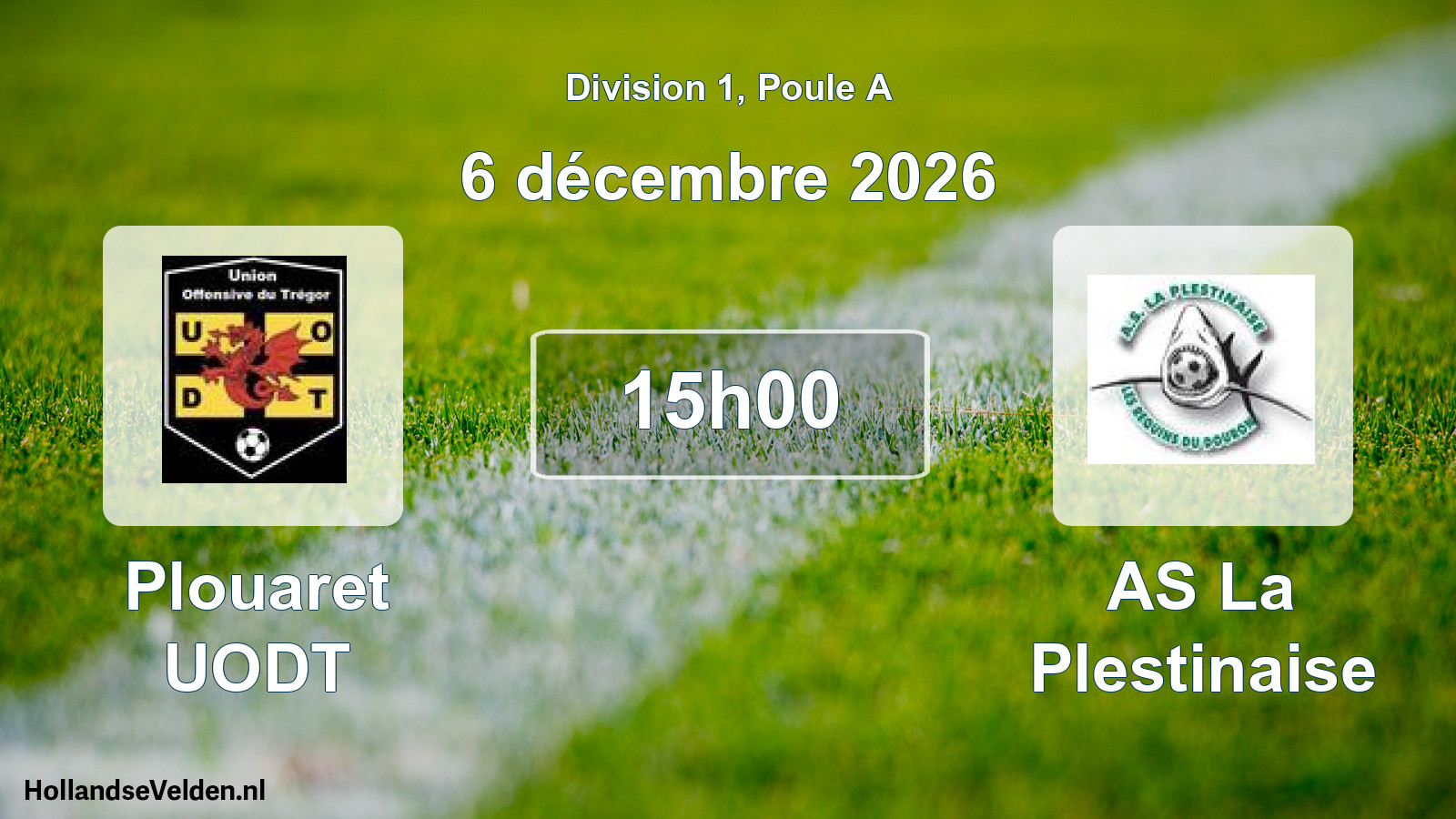 Match programmé: Plouaret UODT - AS La Plestinaise (6 décembre 2026)