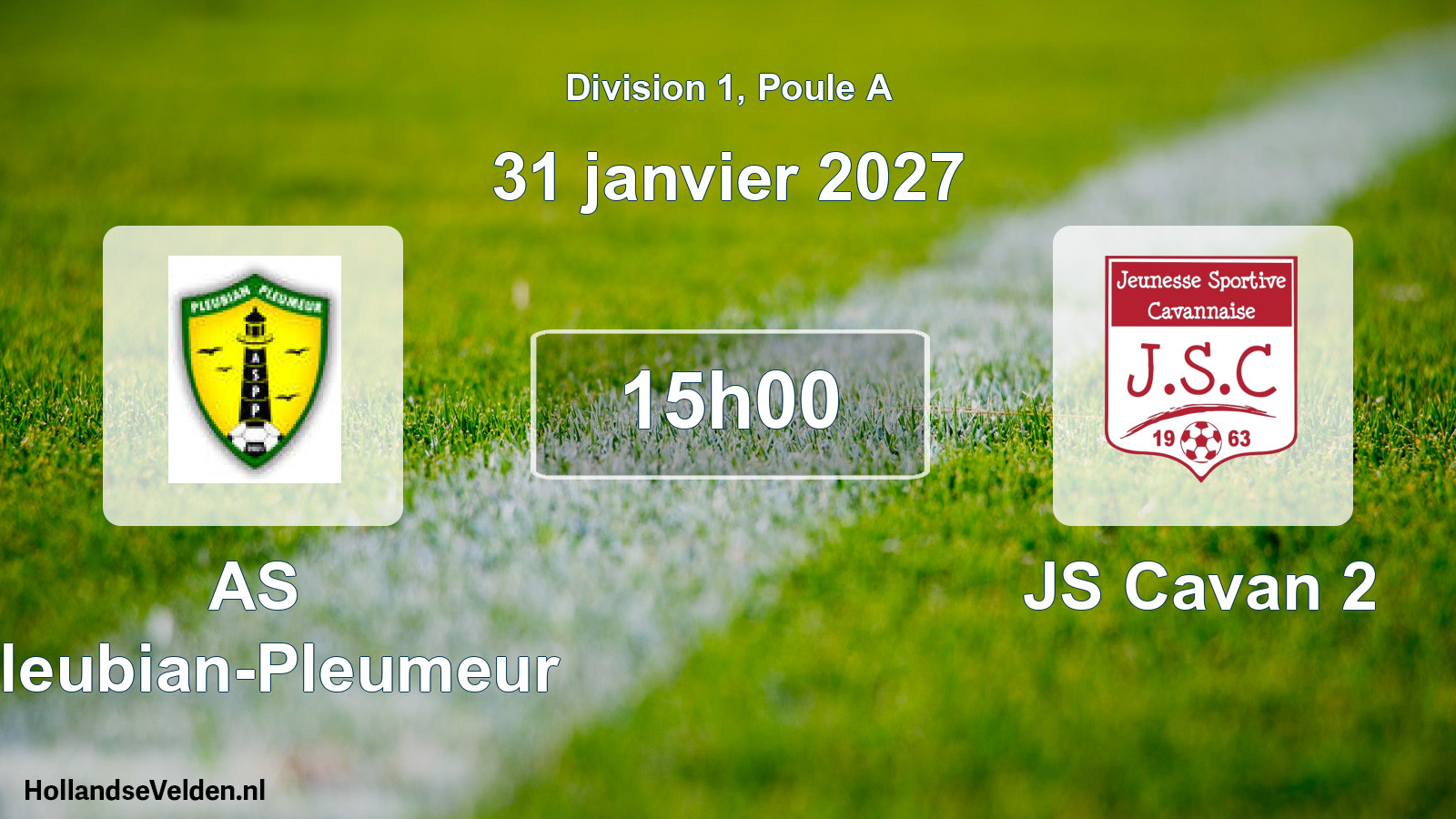 Match programmé: AS Pleubian-Pleumeur - JS Cavan 2 (31 janvier 2027)