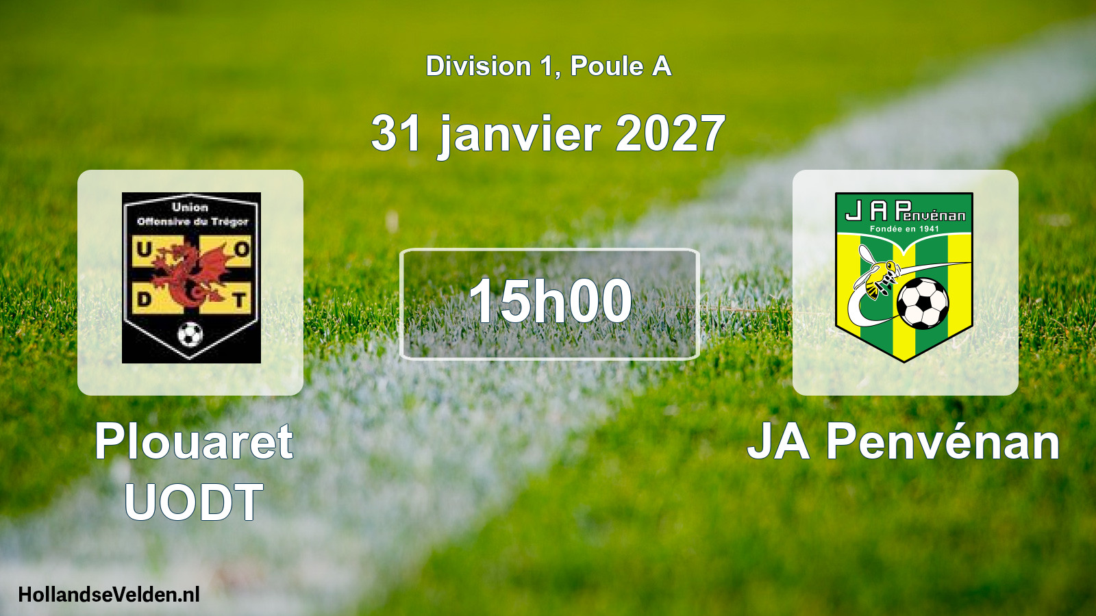 Match programmé: Plouaret UODT - JA Penvénan (31 janvier 2027)