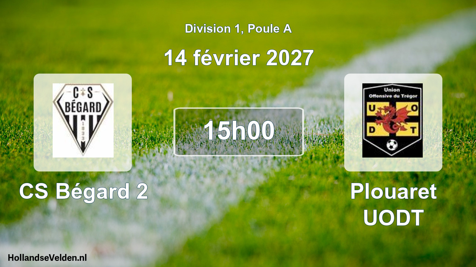 Match programmé: CS Bégard 2 - Plouaret UODT (14 février 2027)