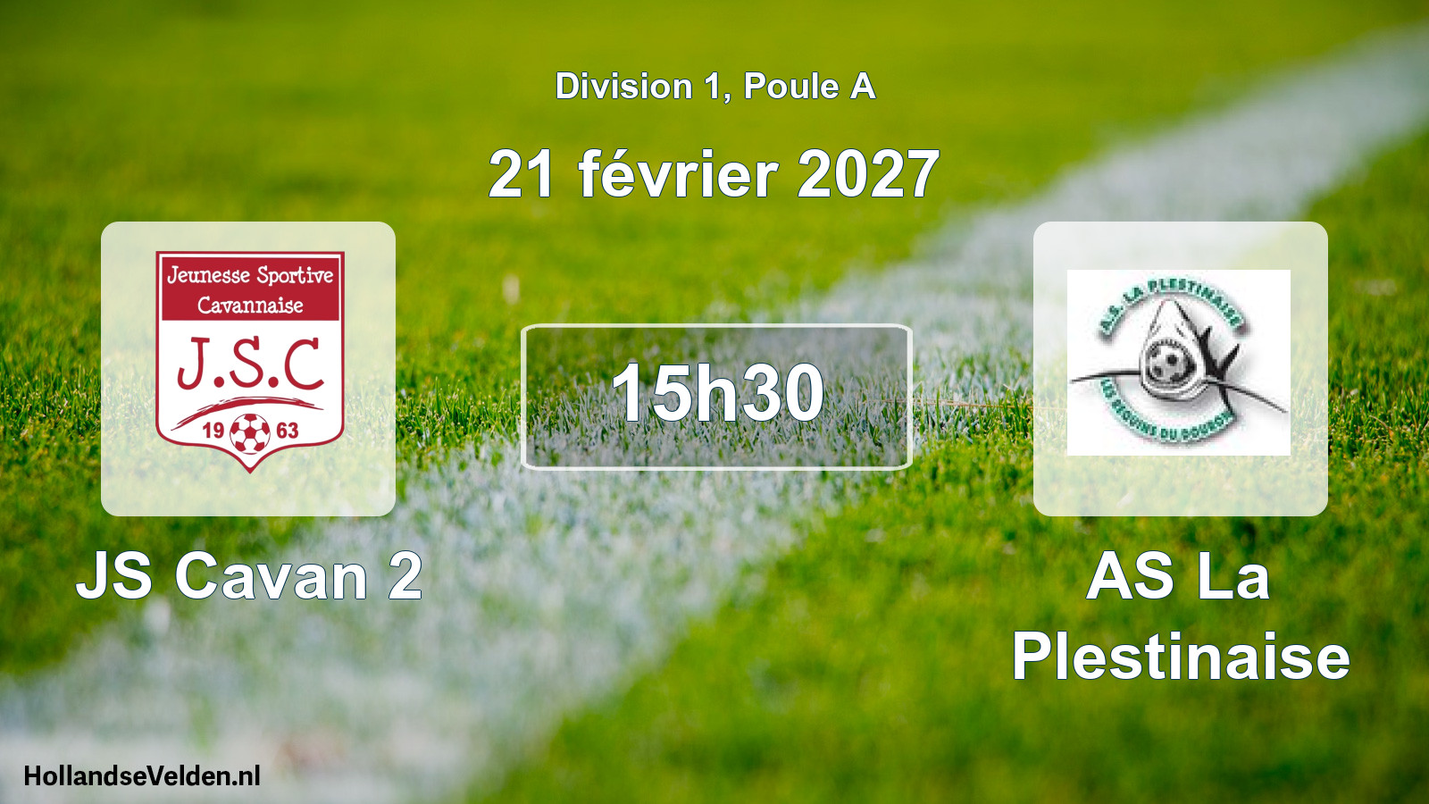 Match programmé: JS Cavan 2 - AS La Plestinaise (21 février 2027)