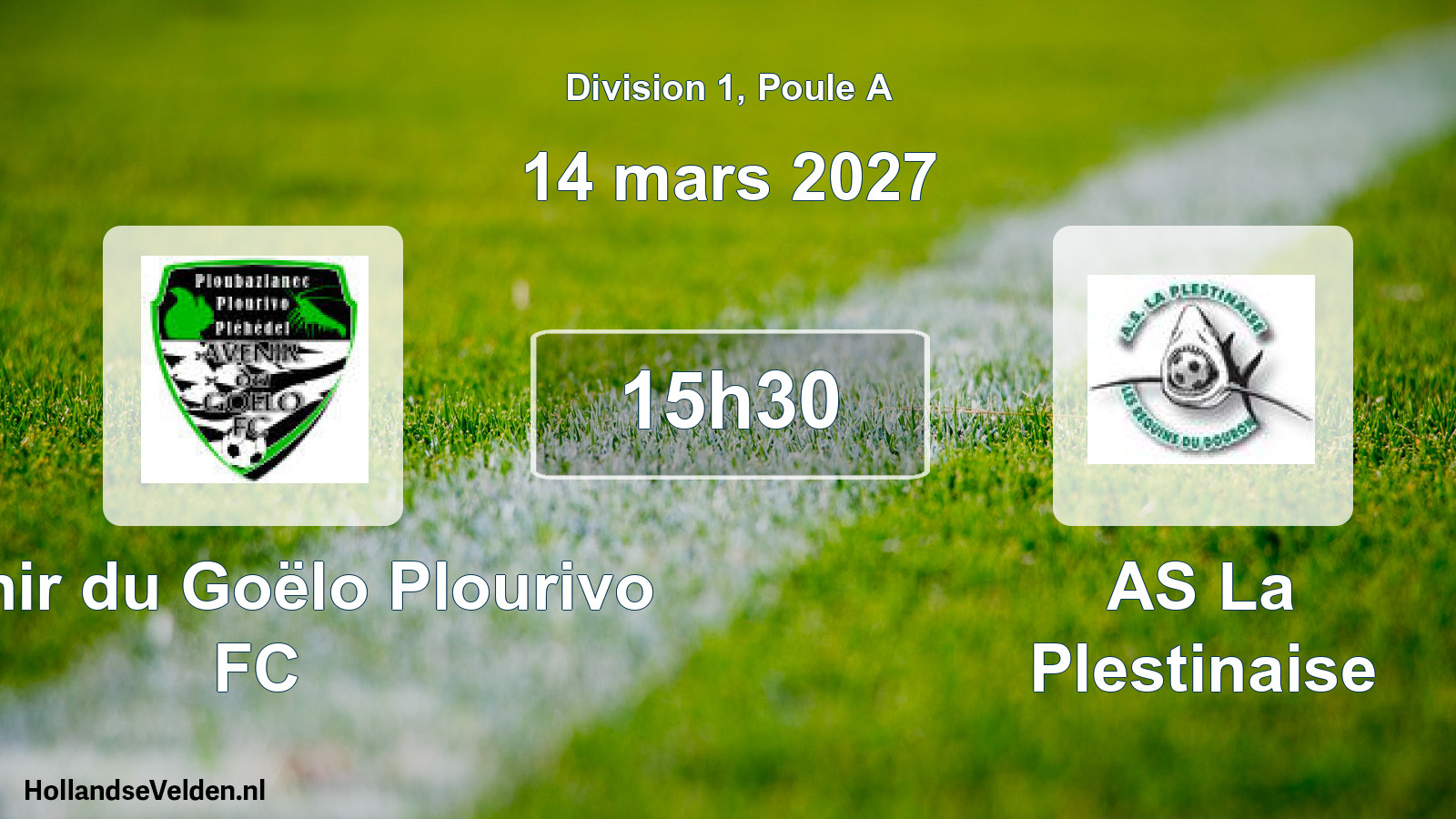Match programmé: Avenir du Goëlo Plourivo FC - AS La Plestinaise (14 mars 2027)