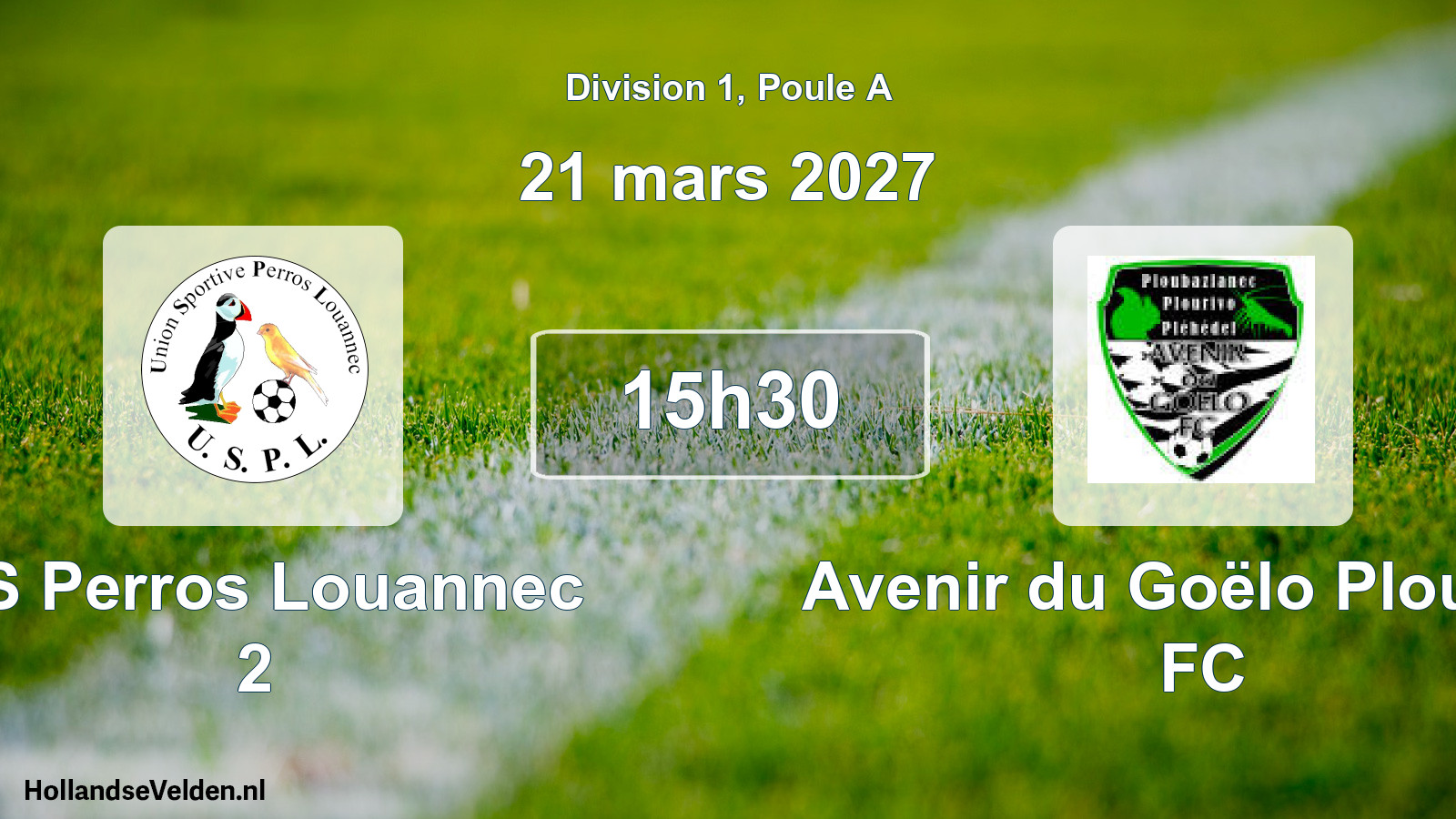 Match programmé: US Perros Louannec 2 - Avenir du Goëlo Plourivo FC (21 mars 2027)