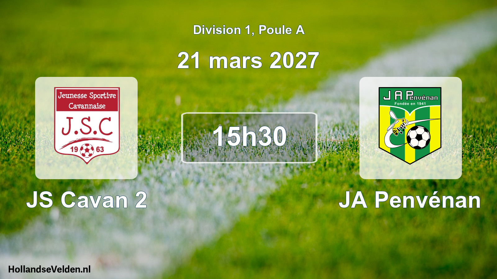 Match programmé: JS Cavan 2 - JA Penvénan (21 mars 2027)