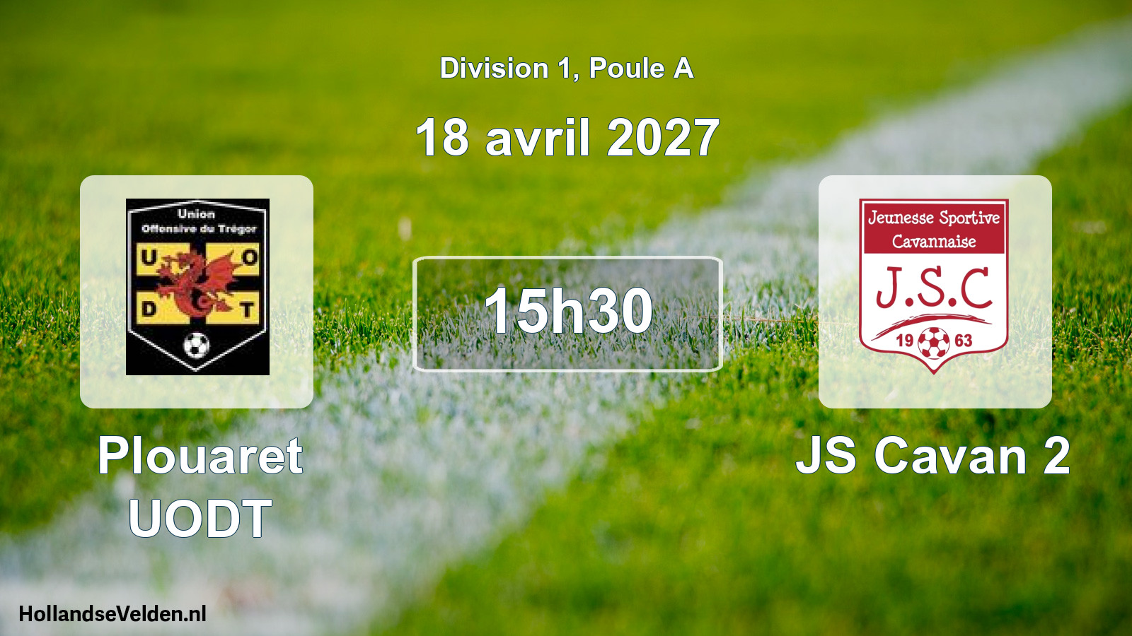 Match programmé: Plouaret UODT - JS Cavan 2 (18 avril 2027)