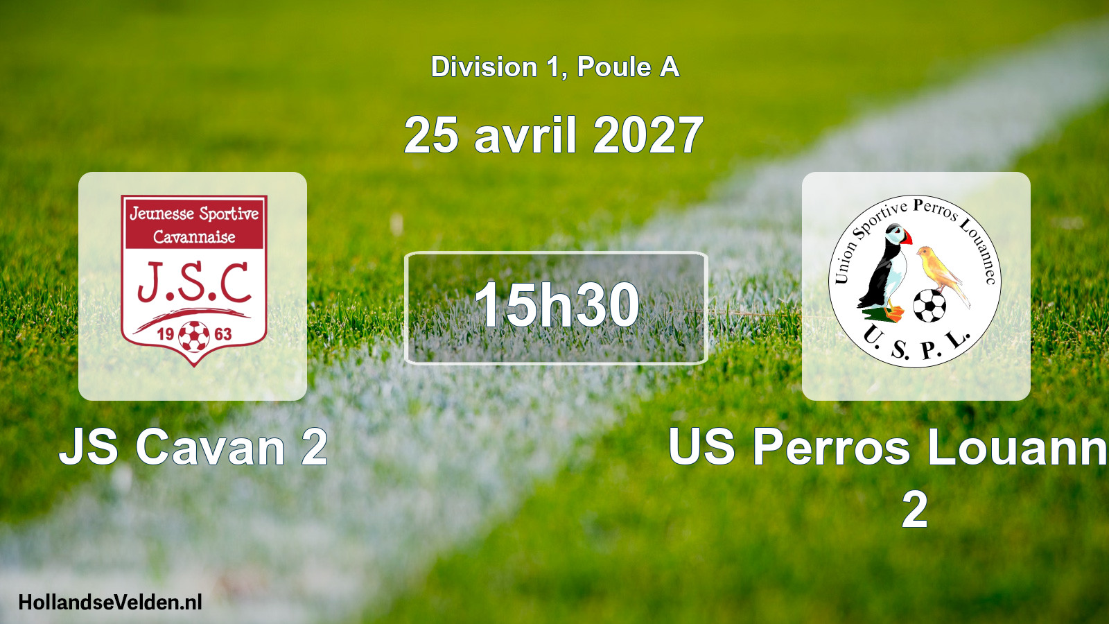 Match programmé: JS Cavan 2 - US Perros Louannec 2 (25 avril 2027)