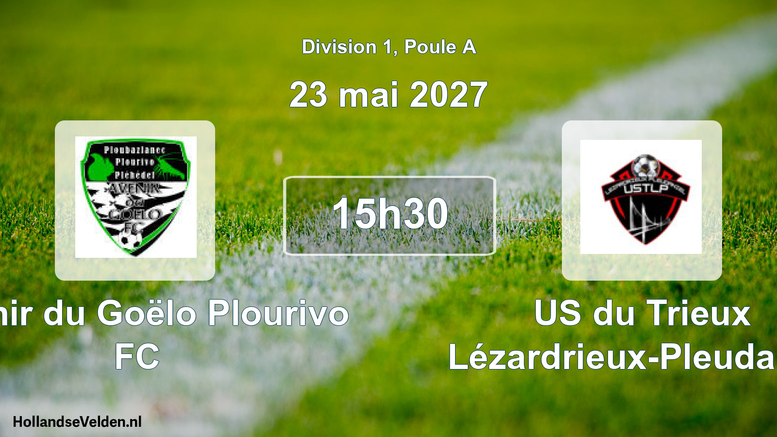 Match programmé: Avenir du Goëlo Plourivo FC - US du Trieux Lézardrieux-Pleudaniel (23 mai 2027)