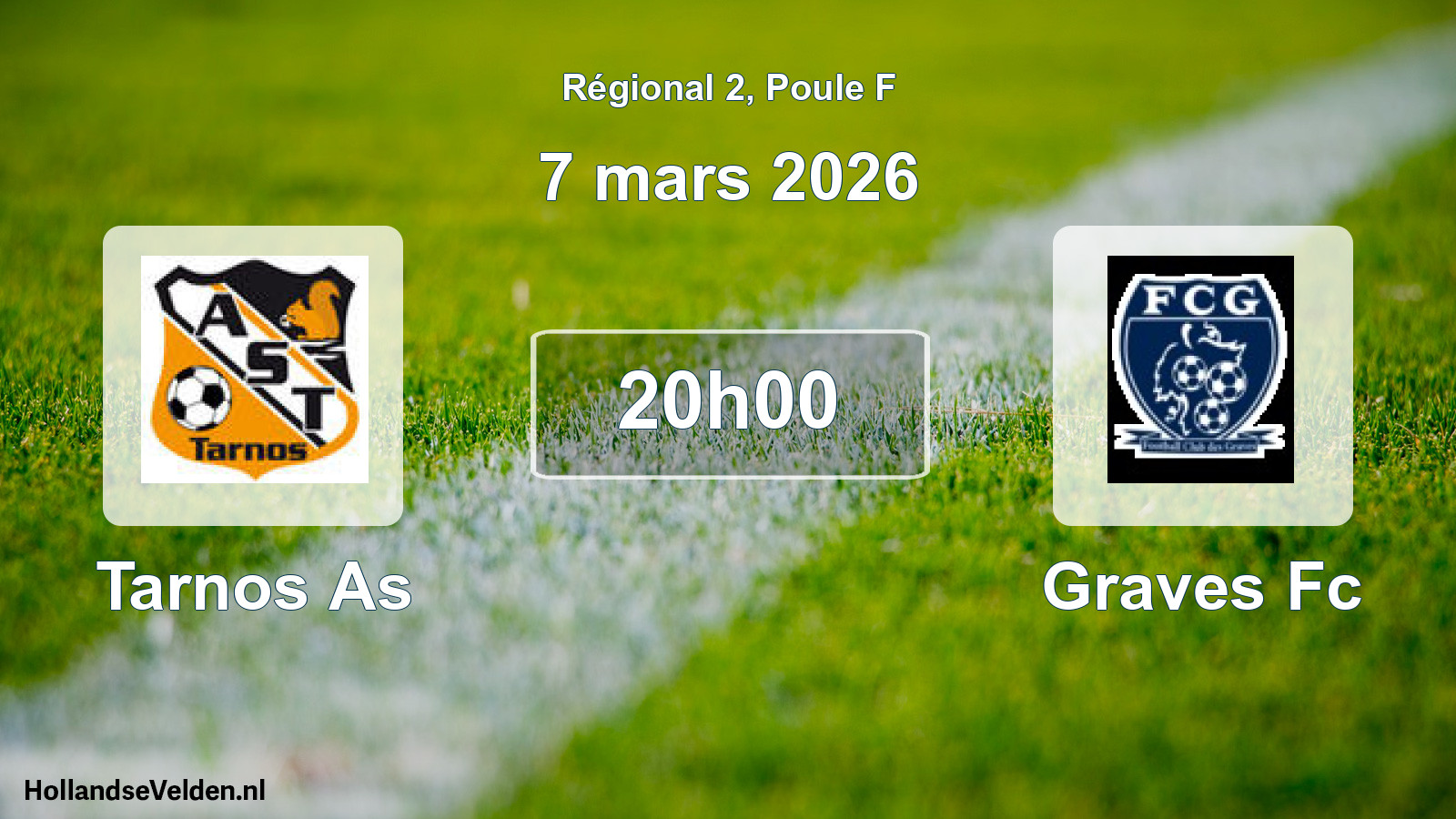 Geplande wedstrijd: Tarnos As - Graves Fc (7 maart 2026)