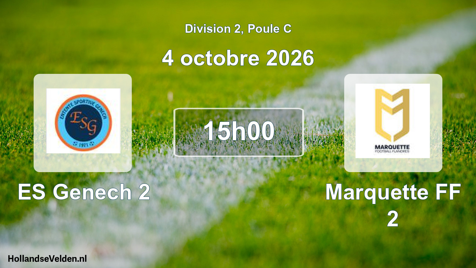 Geplande wedstrijd: ES Genech 2 - Marquette FF 2 (4 oktober 2026)