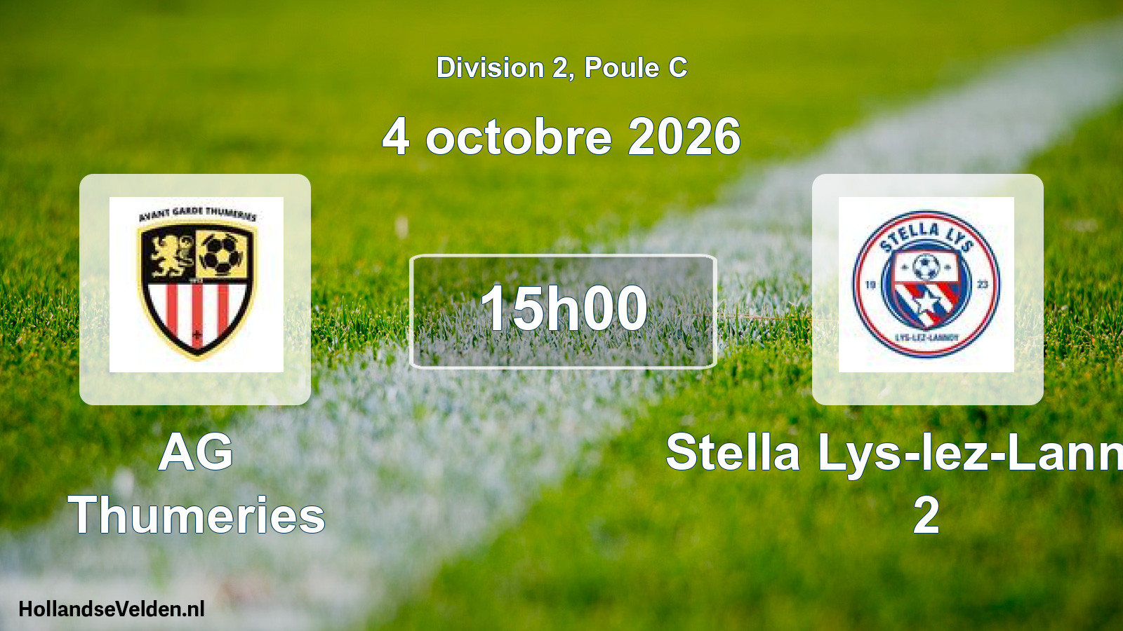 Geplande wedstrijd: AG Thumeries - Stella Lys-lez-Lannoy 2 (4 oktober 2026)