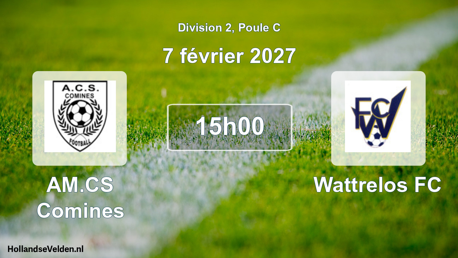 Scheduled Match: AM.CS Comines - Wattrelos FC (7 February 2027)