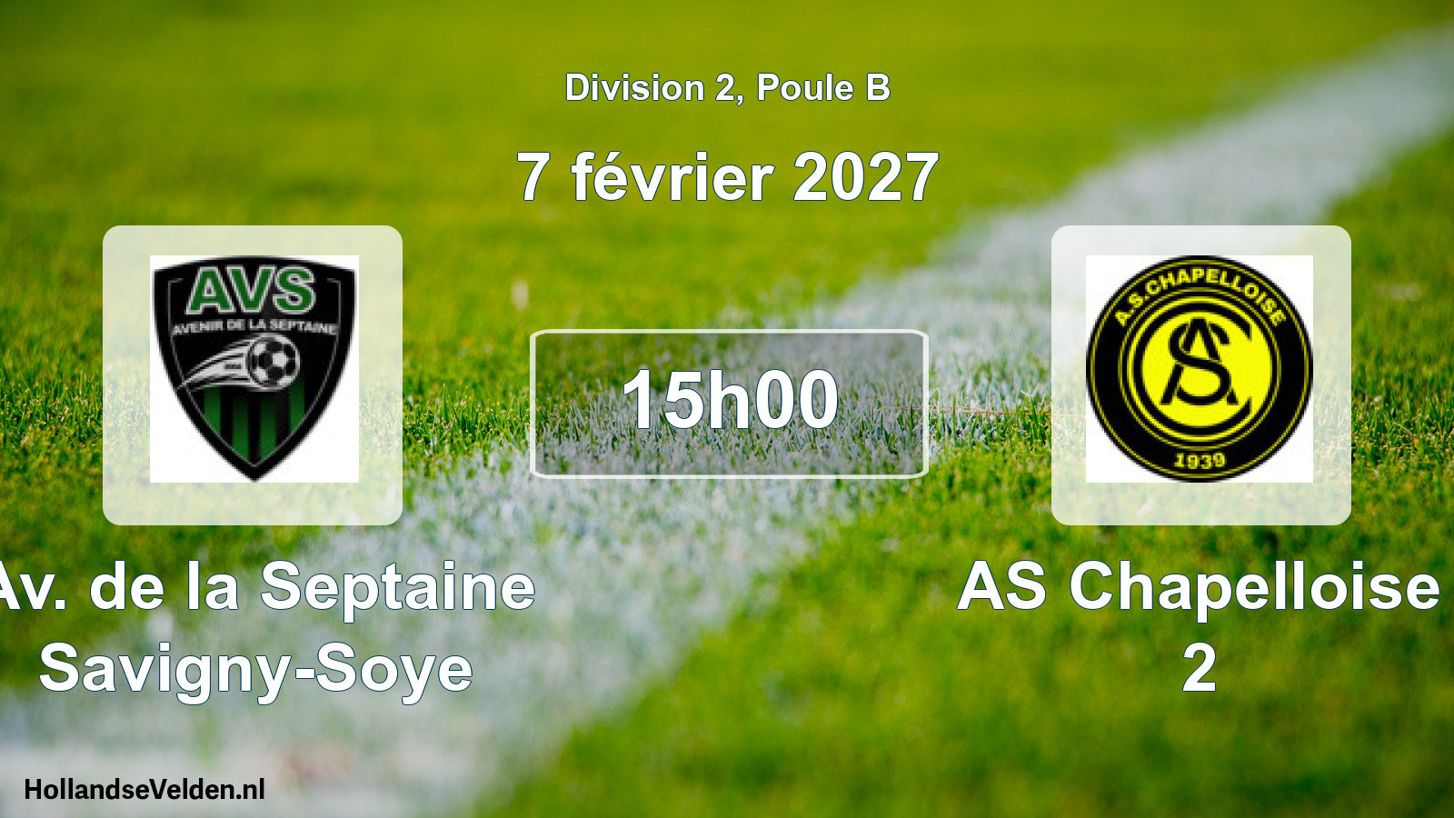 Scheduled Match: Av. de la Septaine Savigny-Soye - AS Chapelloise 2 (7 February 2027)