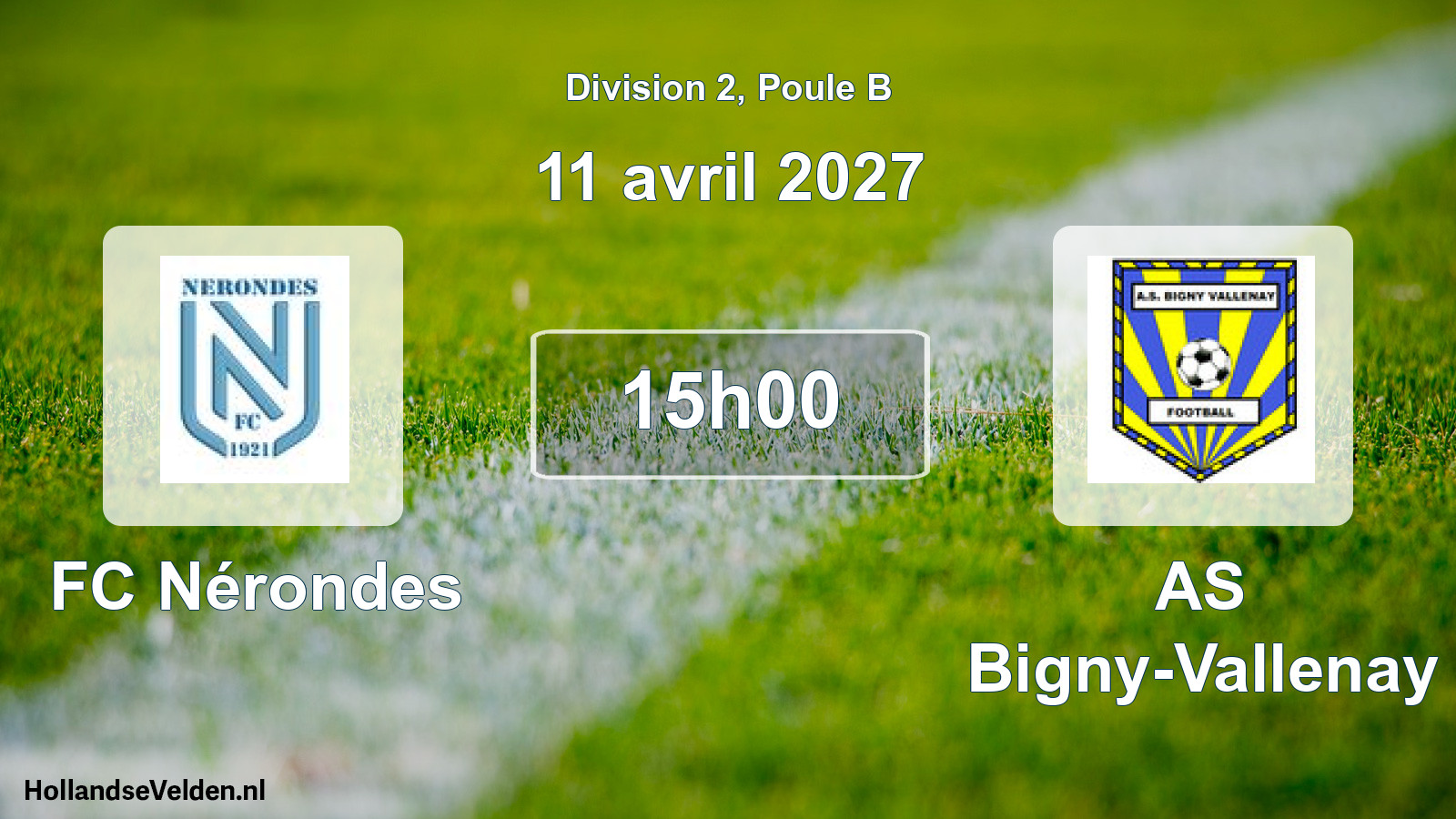 Scheduled Match: FC Nérondes - AS Bigny-Vallenay (11 April 2027)