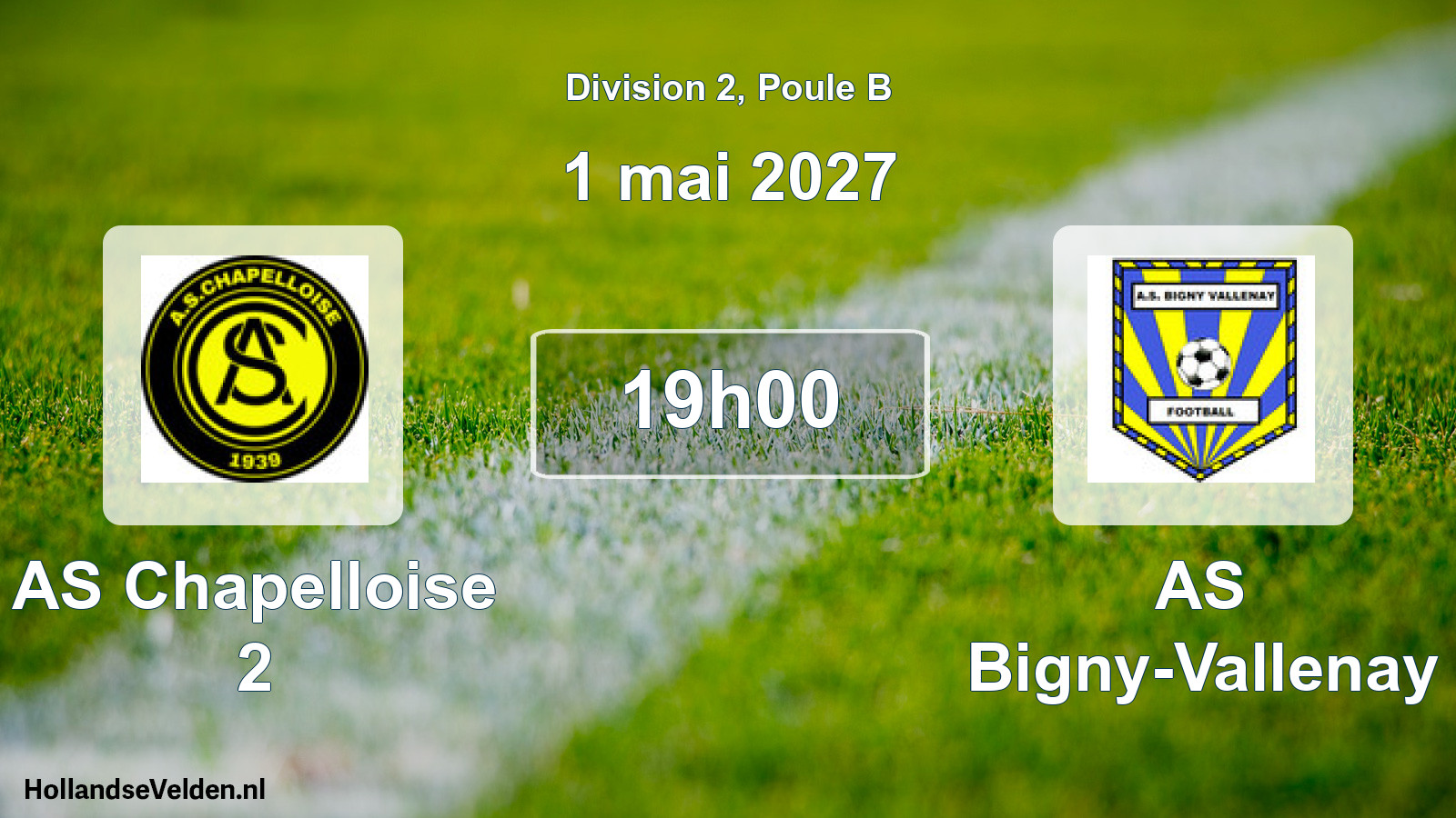 Scheduled Match: AS Chapelloise 2 - AS Bigny-Vallenay (1 May 2027)