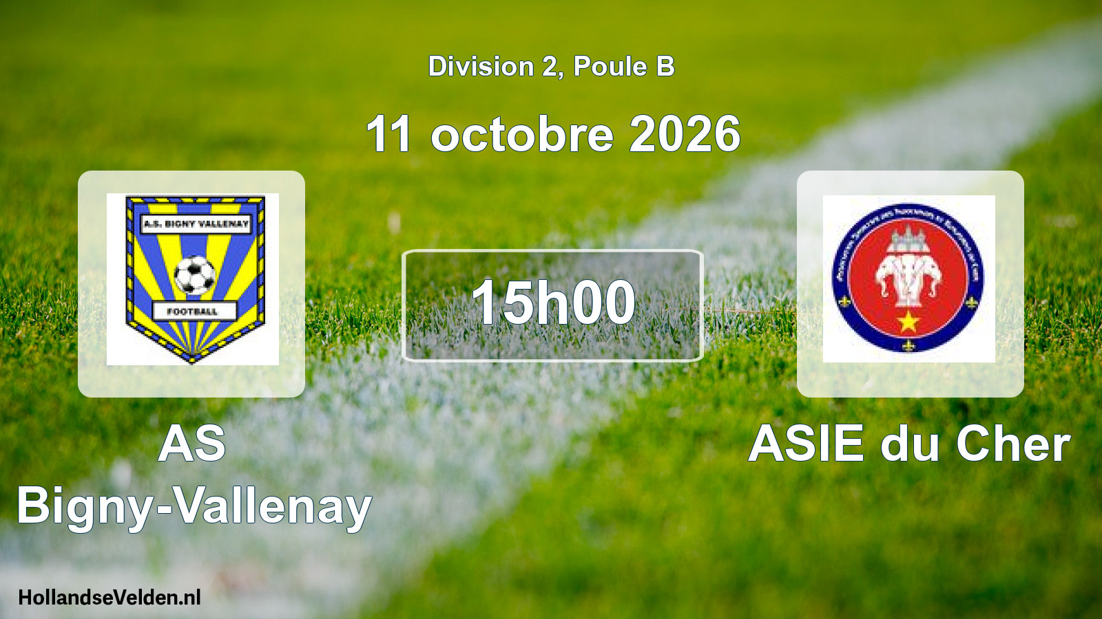 Scheduled Match: AS Bigny-Vallenay - ASIE du Cher (11 October 2026)